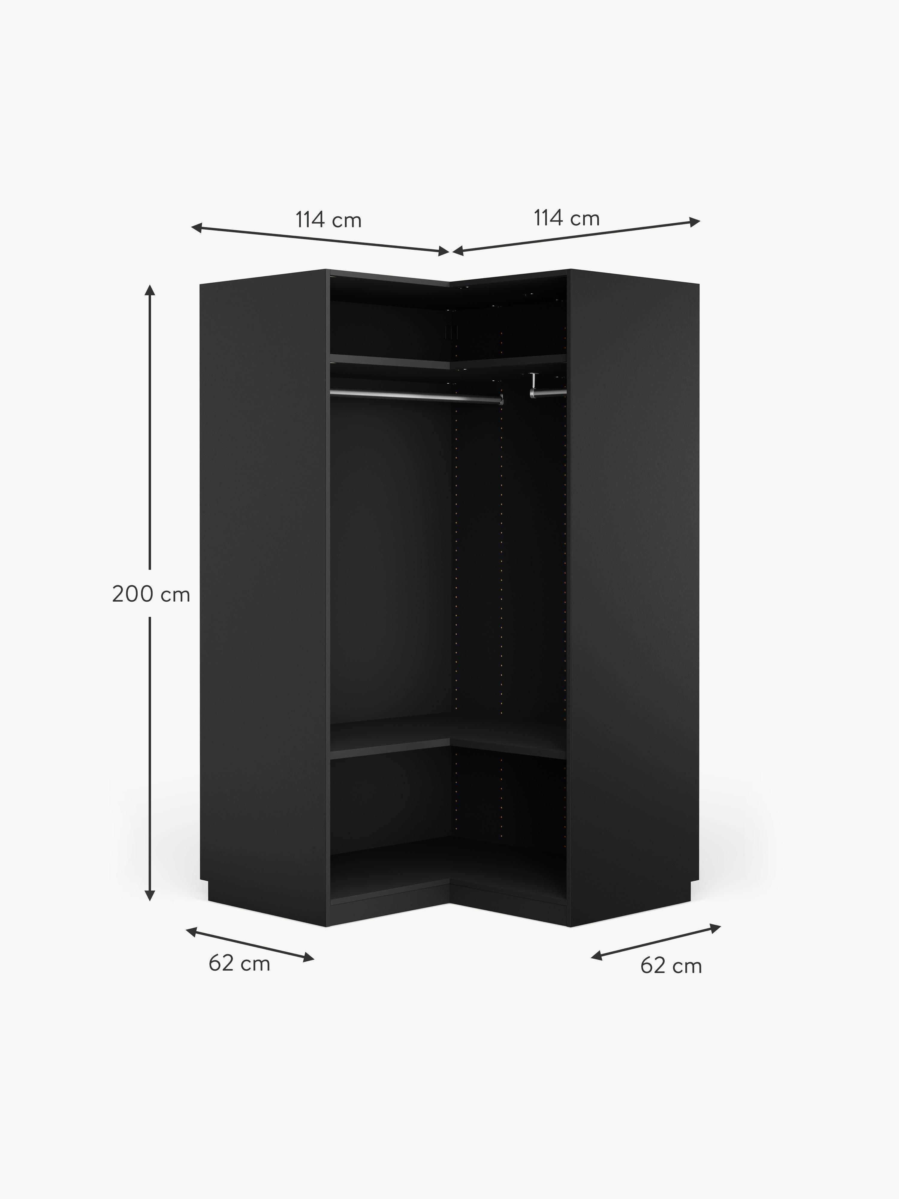 Leon Modular Corner Wardrobe, 115 cm Wide, in various sizes