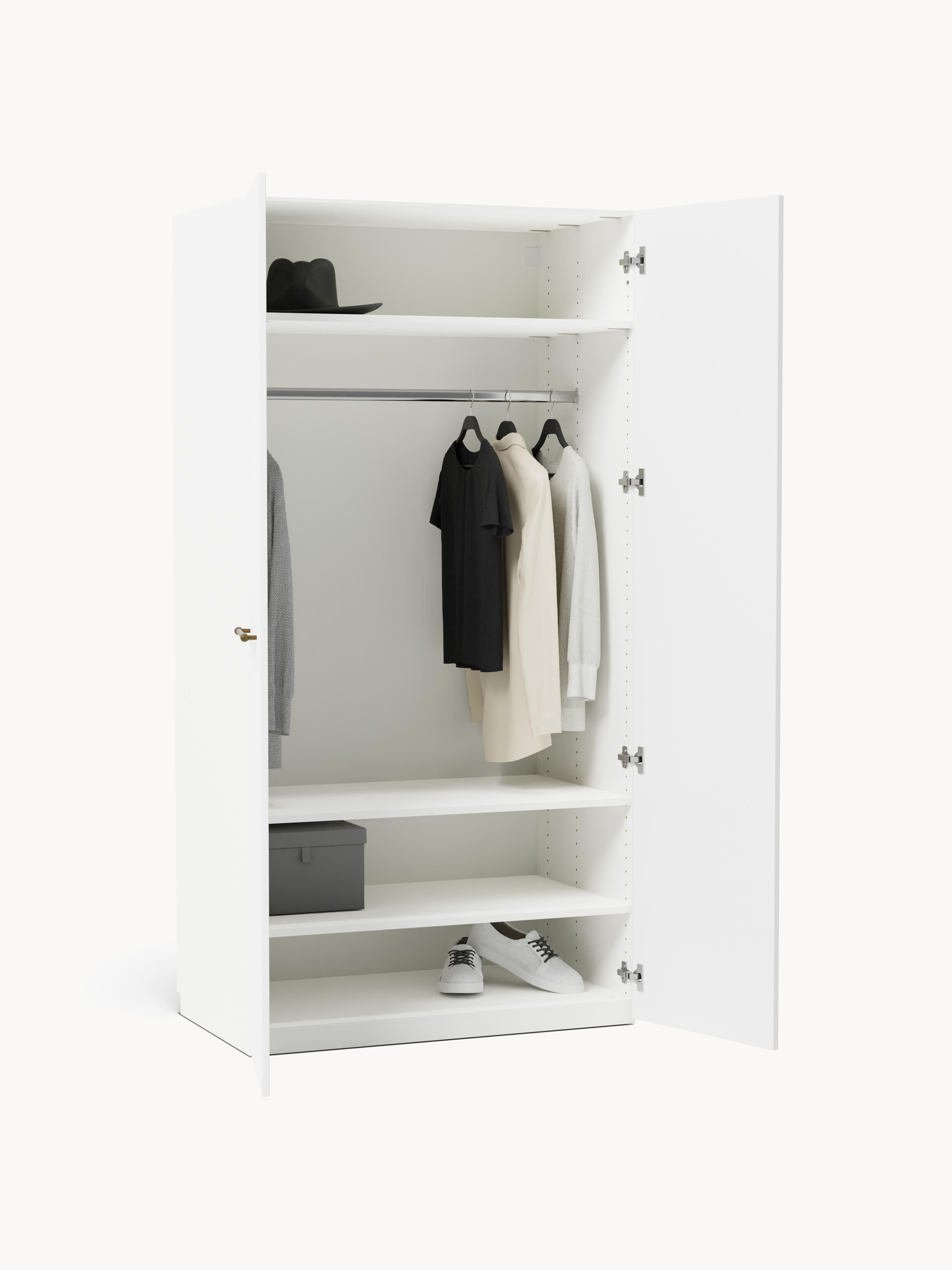 Charlotte Modular Hinged Door Wardrobe, 100 cm Wide, in various sizes