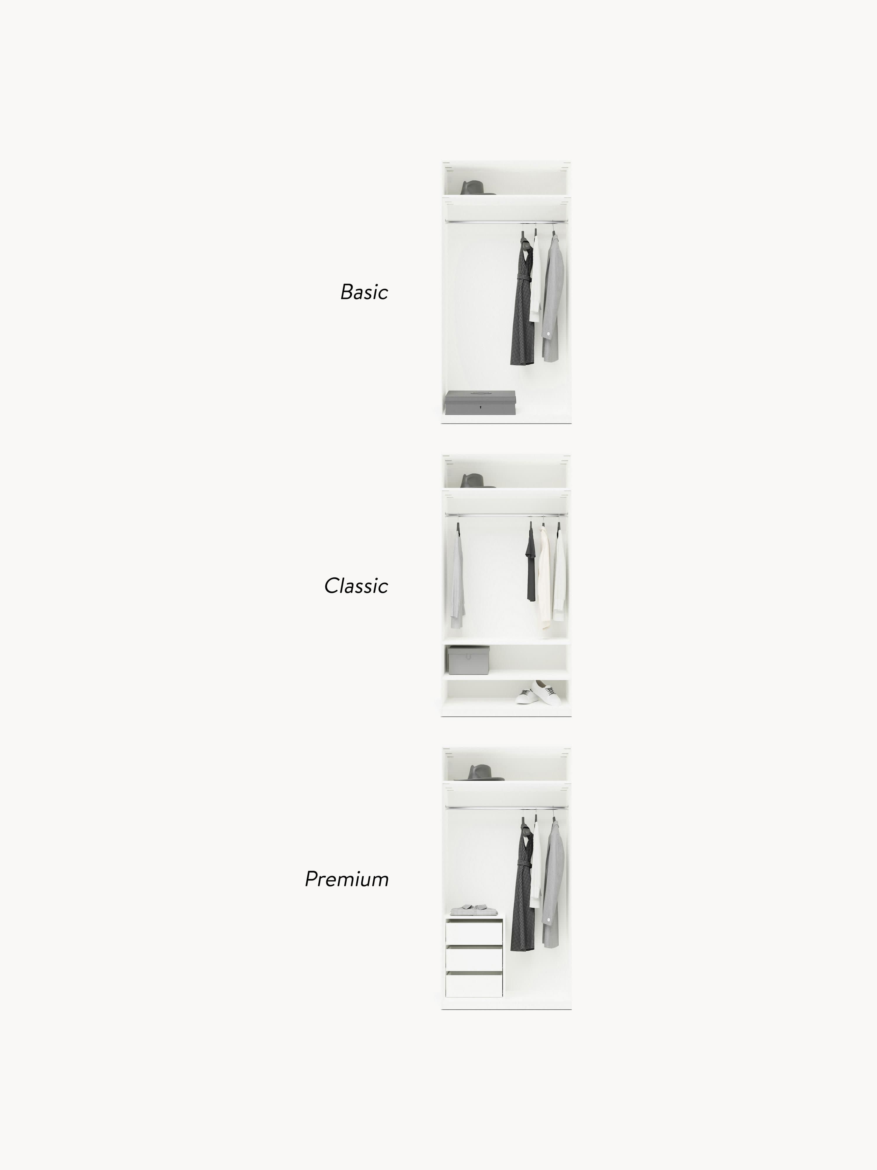 Charlotte Modular Hinged Door Wardrobe, 100 cm Wide, in various sizes