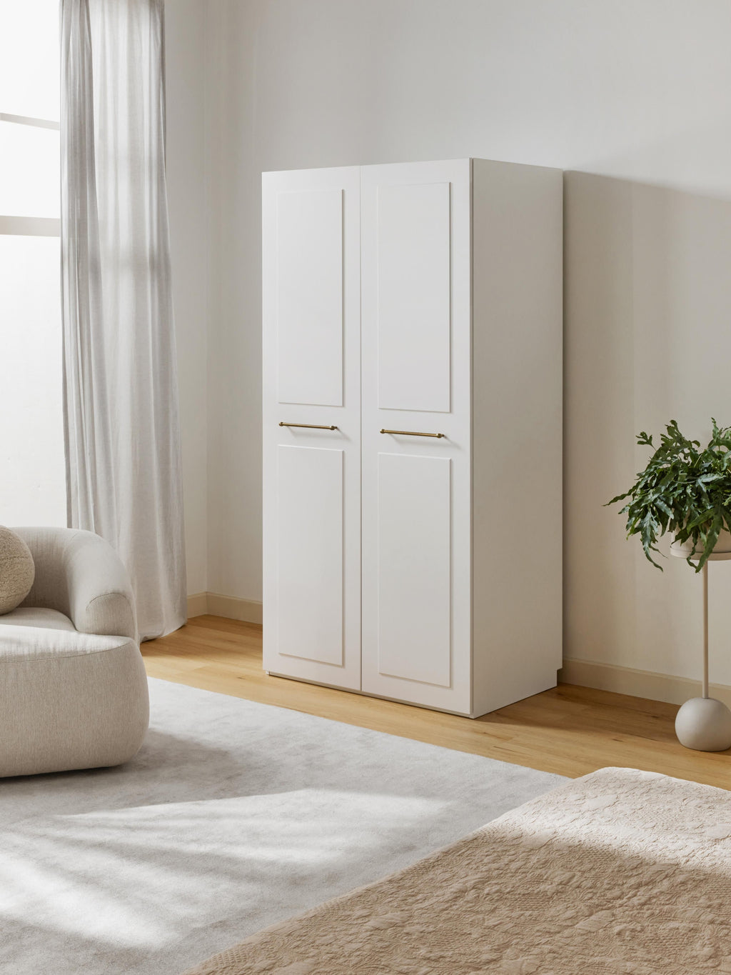 Charlotte Modular Hinged Door Wardrobe, 100 cm Wide, in various sizes