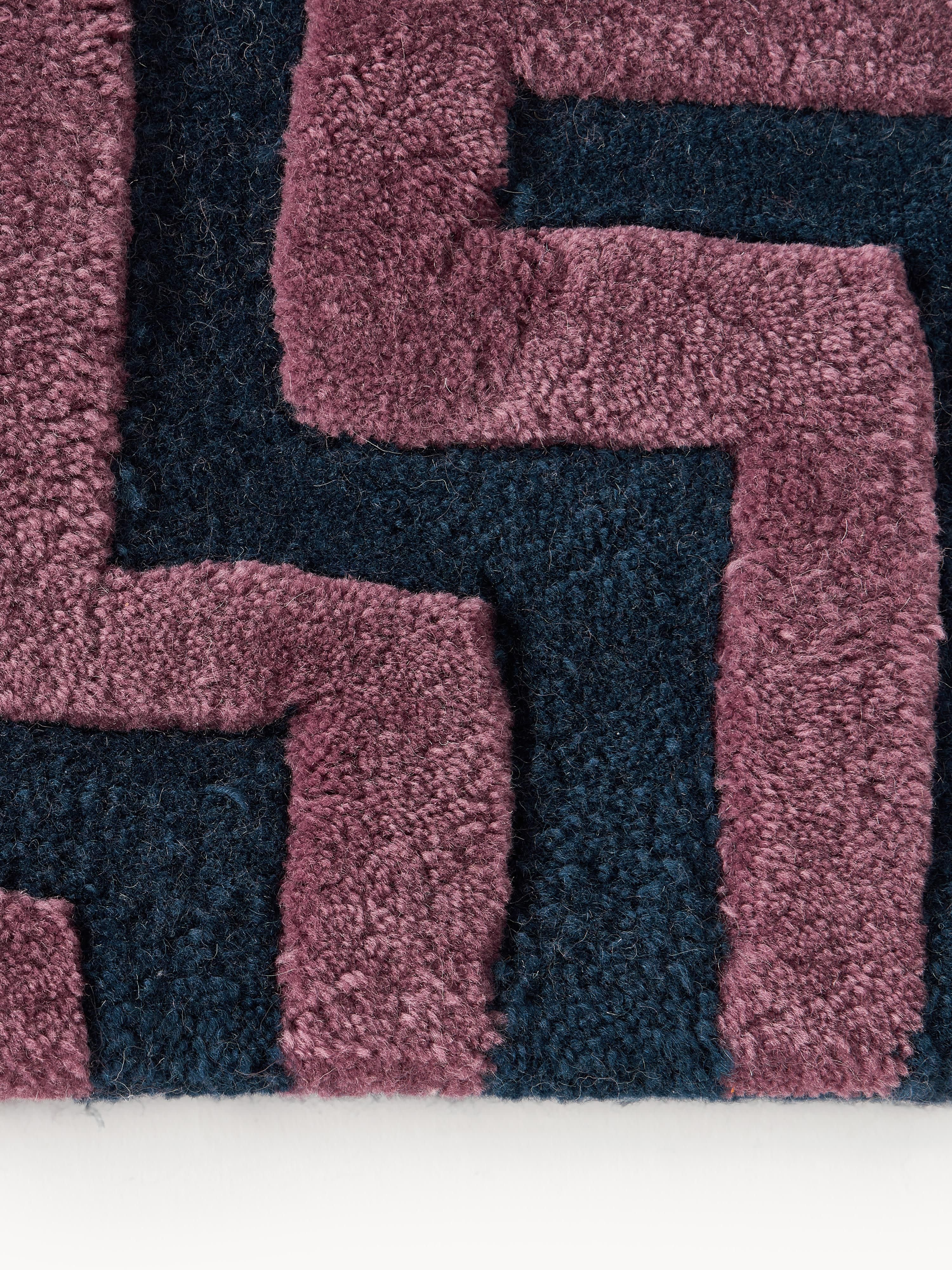 Monty High-Low Wool Rug, Hand-Tufted