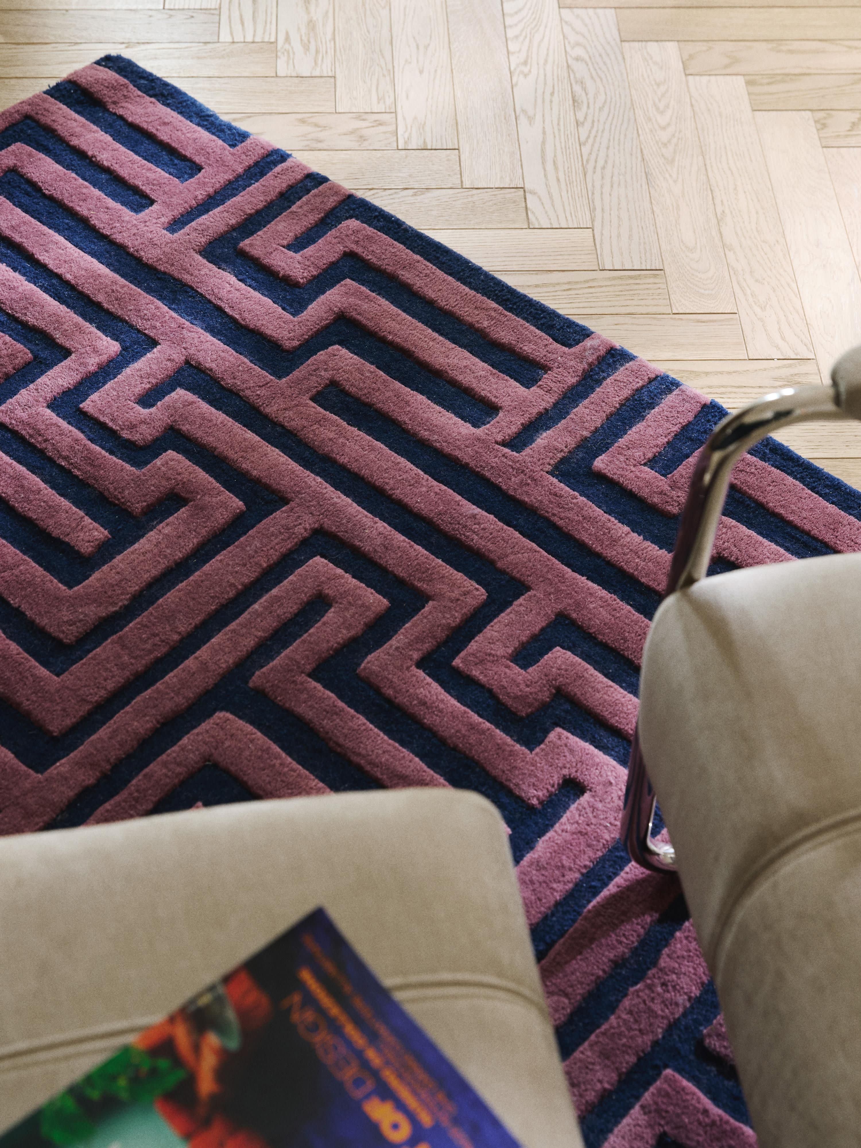 Monty High-Low Wool Rug, Hand-Tufted