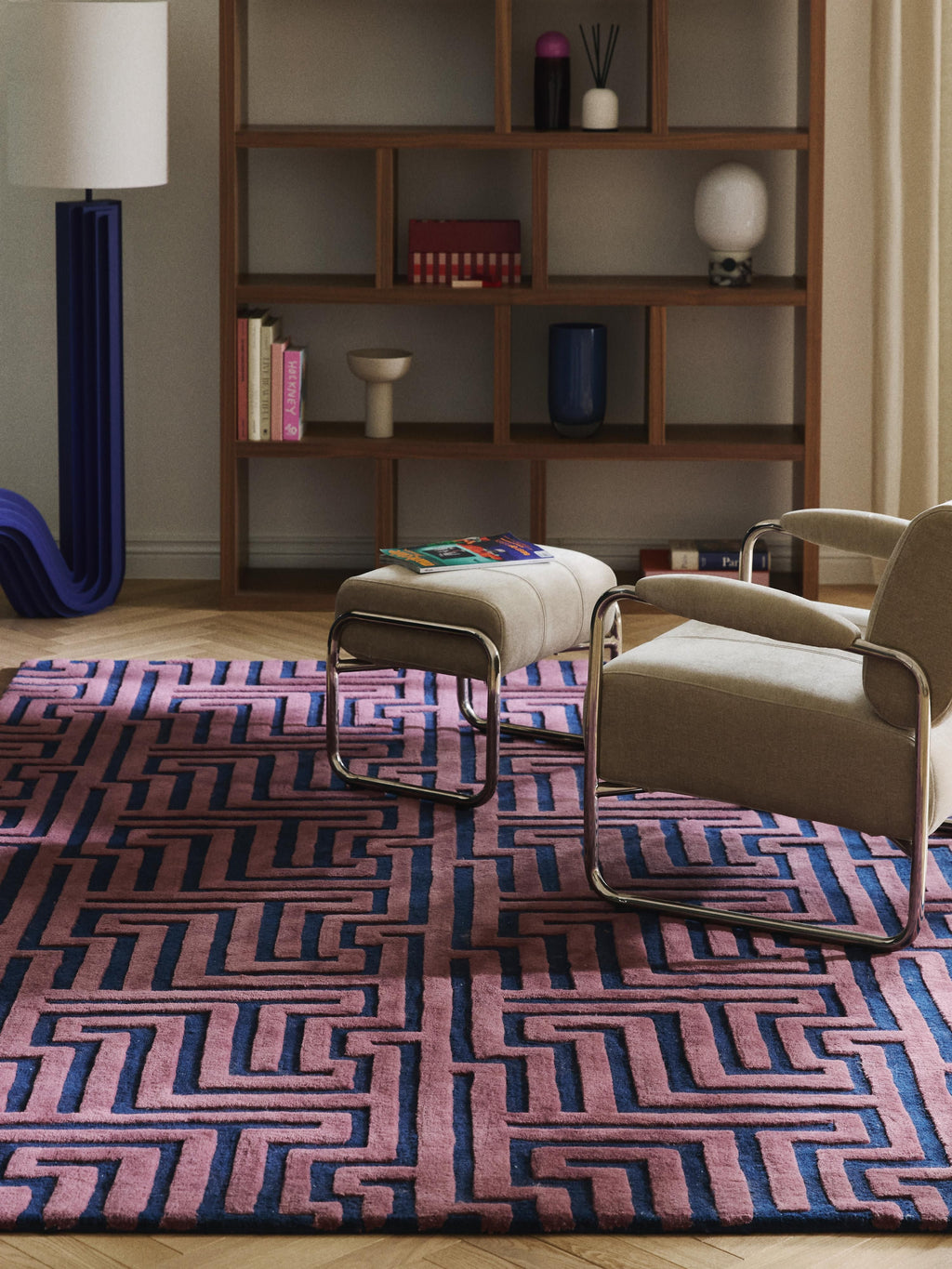 Monty High-Low Wool Rug, Hand-Tufted