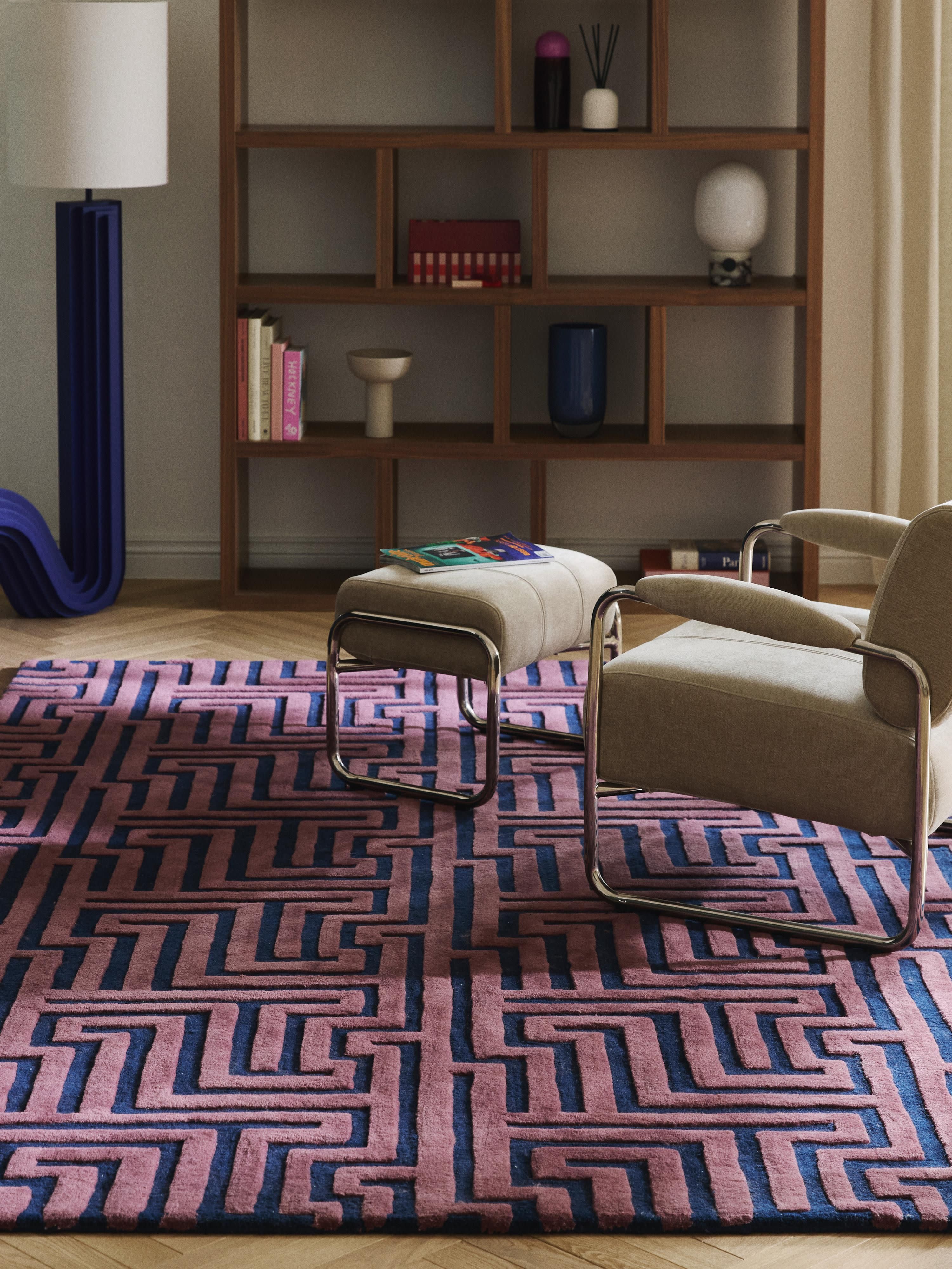 Monty High-Low Wool Rug, Hand-Tufted