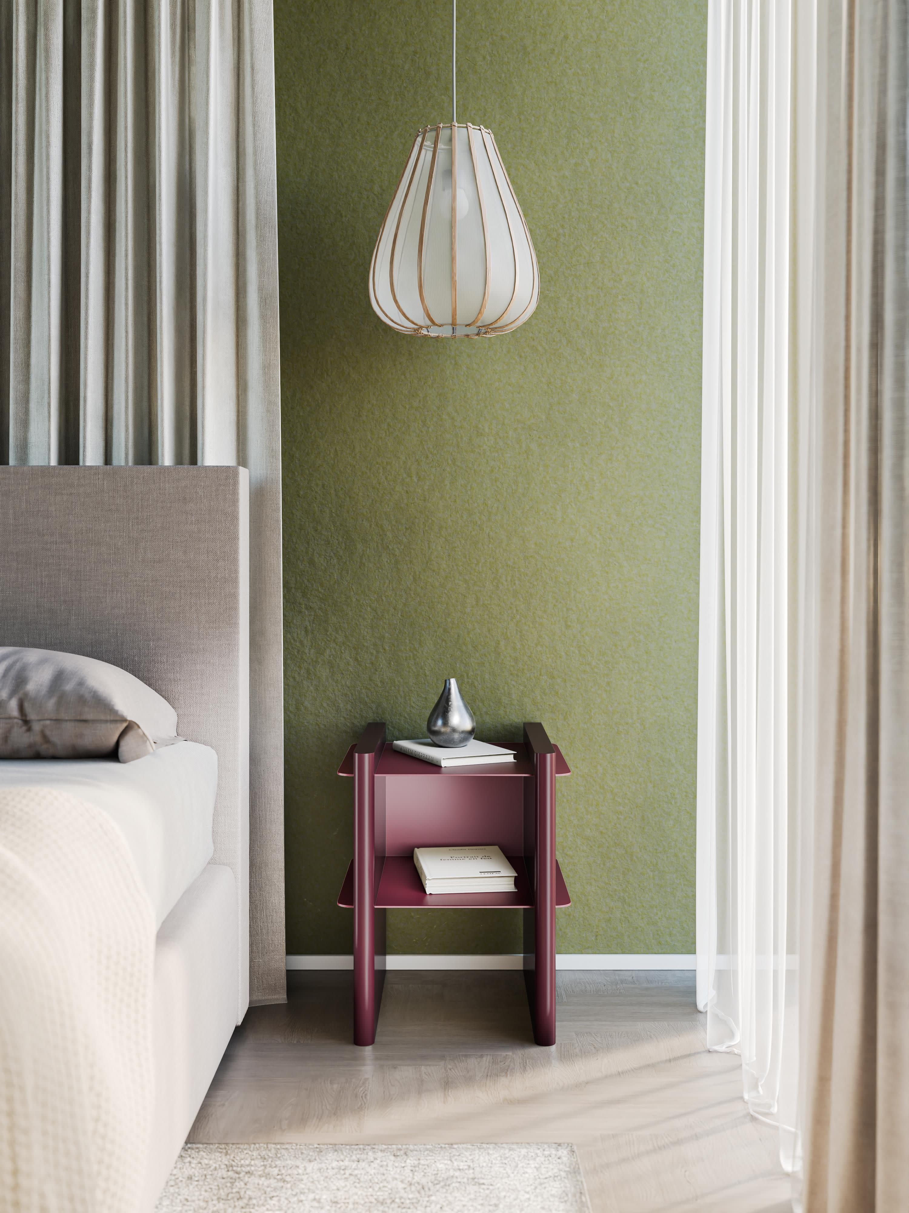 Rami Bedside Table with Metal Elements