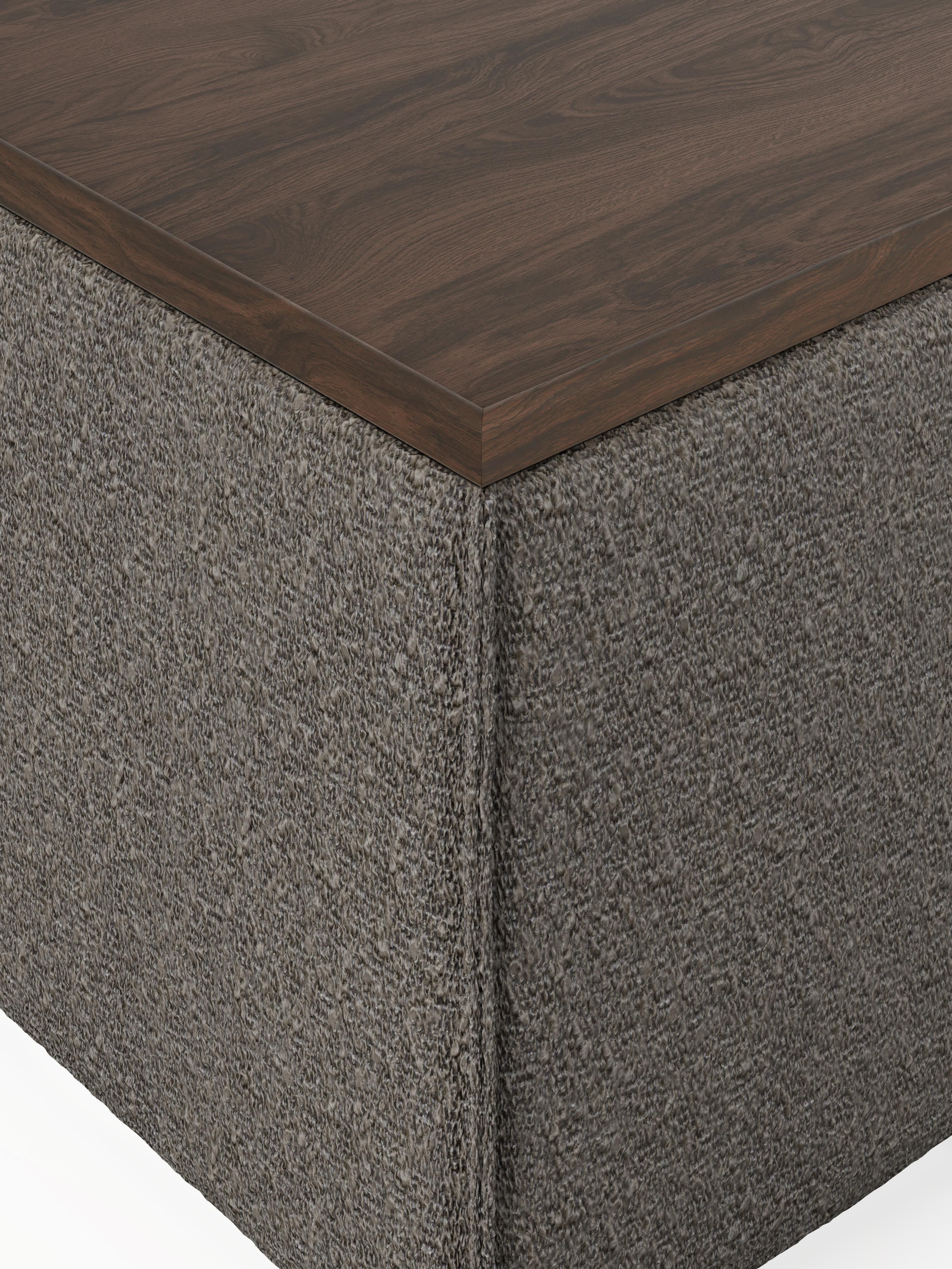 Lennon Bouclé Ottoman with Storage