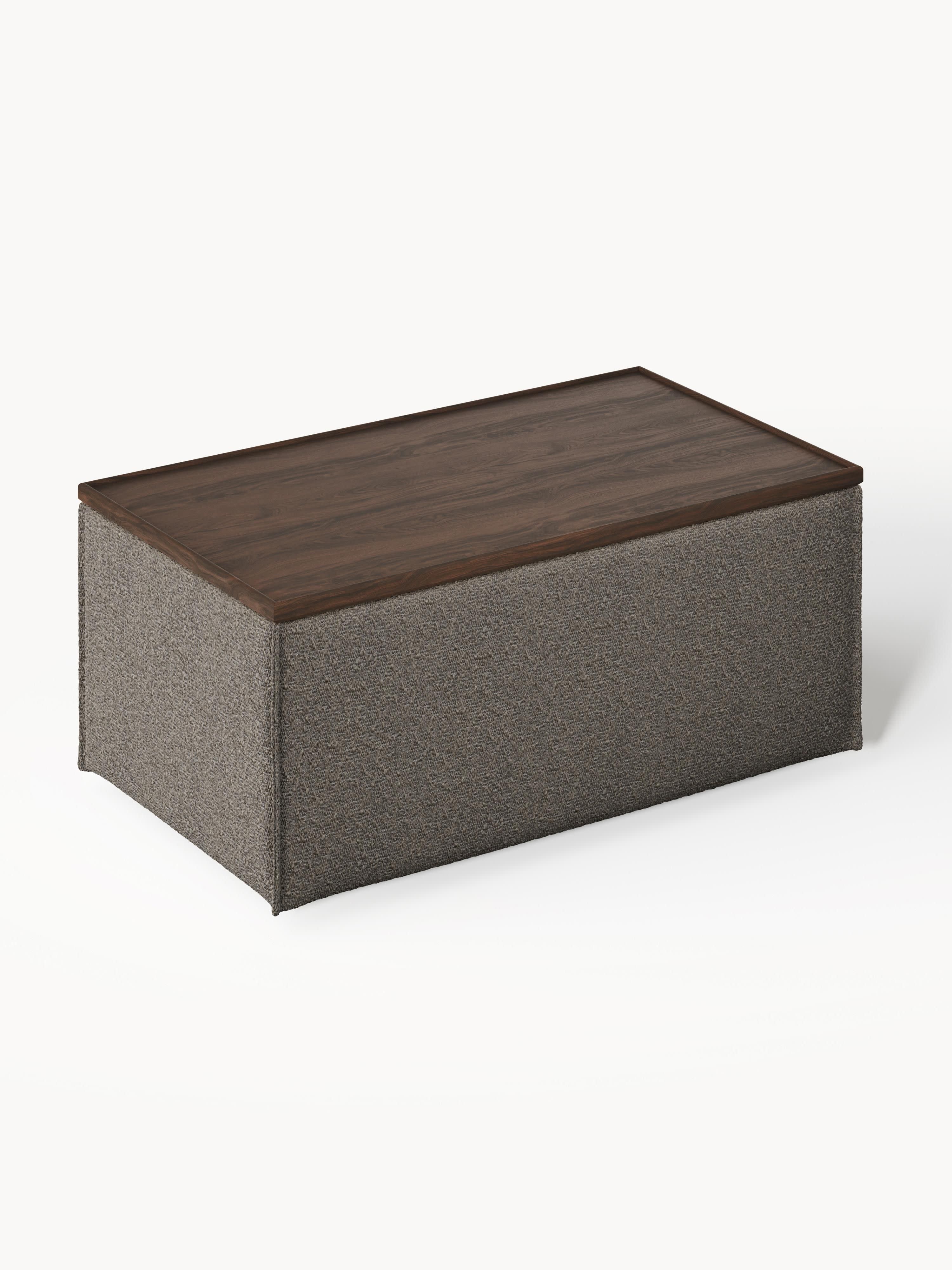 Lennon Bouclé Ottoman with Storage