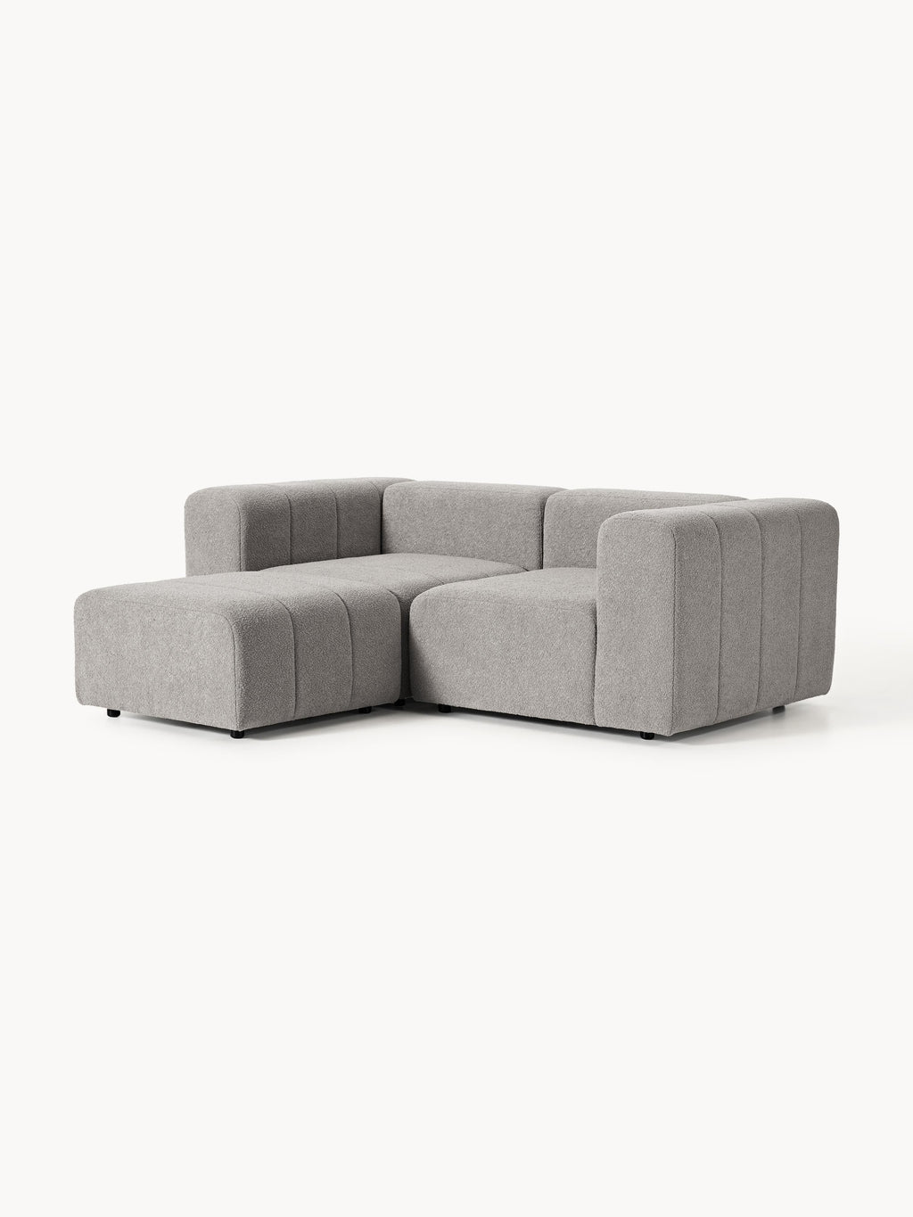 Lena Bouclé Modular Sofa (2-seater) with Ottoman (left/right)