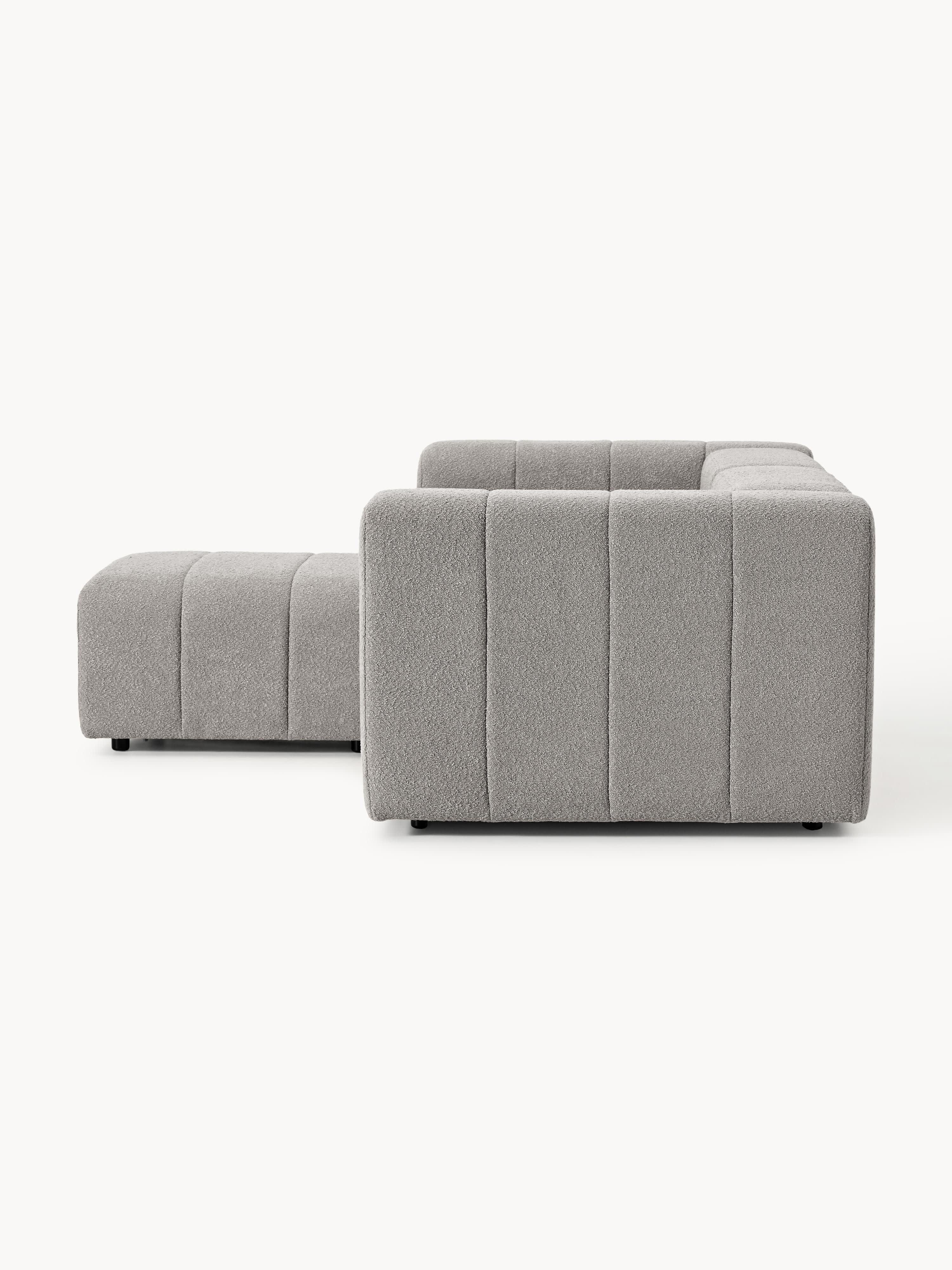 Lena Bouclé Modular Sofa (2-seater) with Ottoman (left/right)