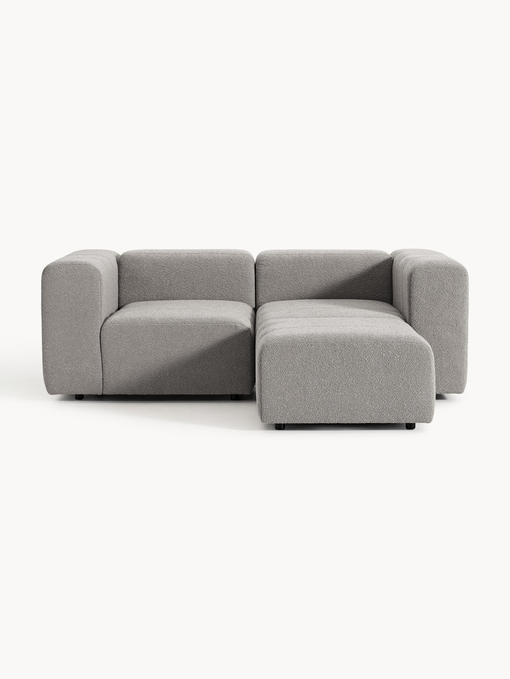 Lena Bouclé Modular Sofa (2-seater) with Ottoman (left/right)