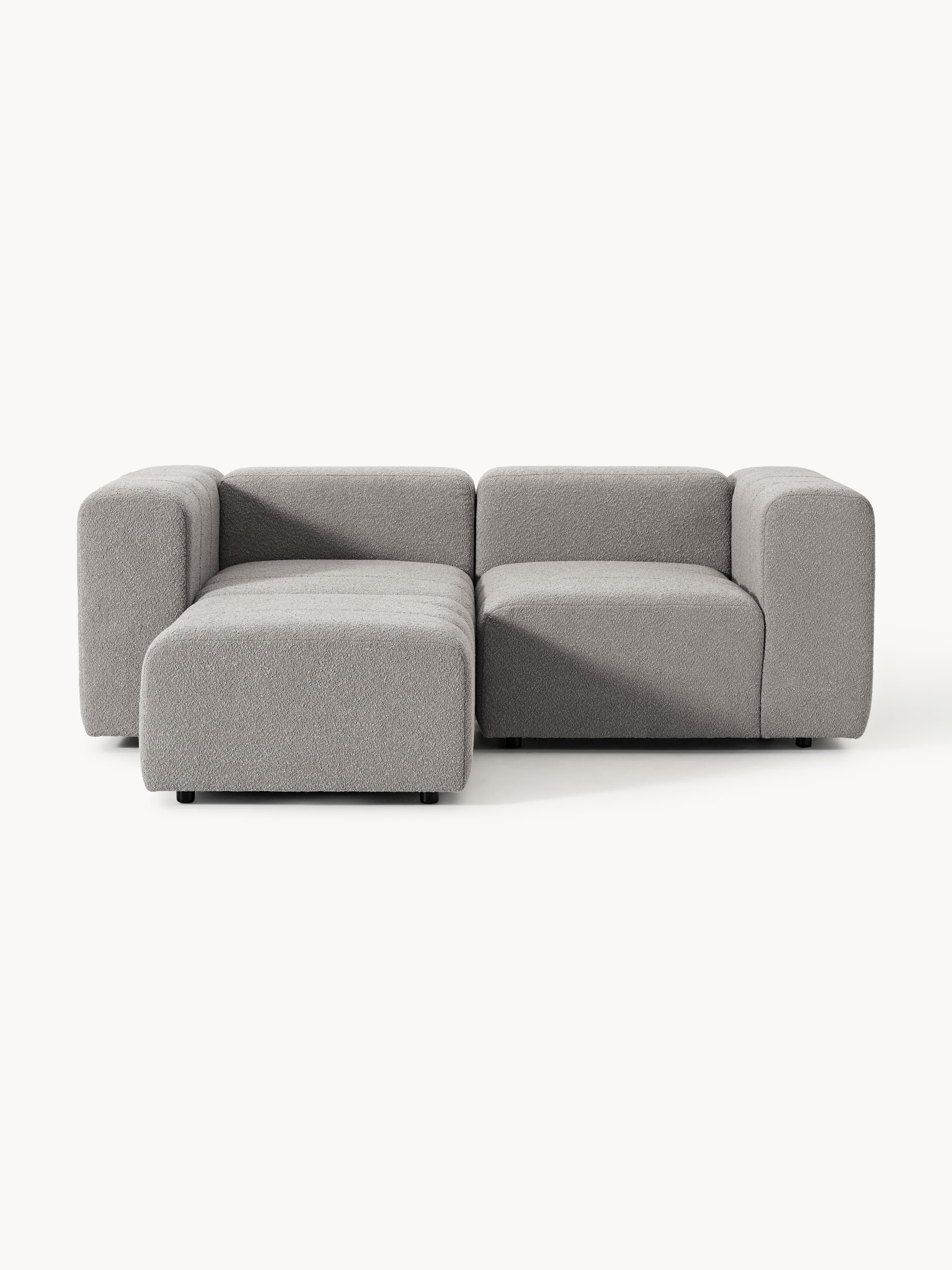 Lena Bouclé Modular Sofa (2-seater) with Ottoman (left/right)