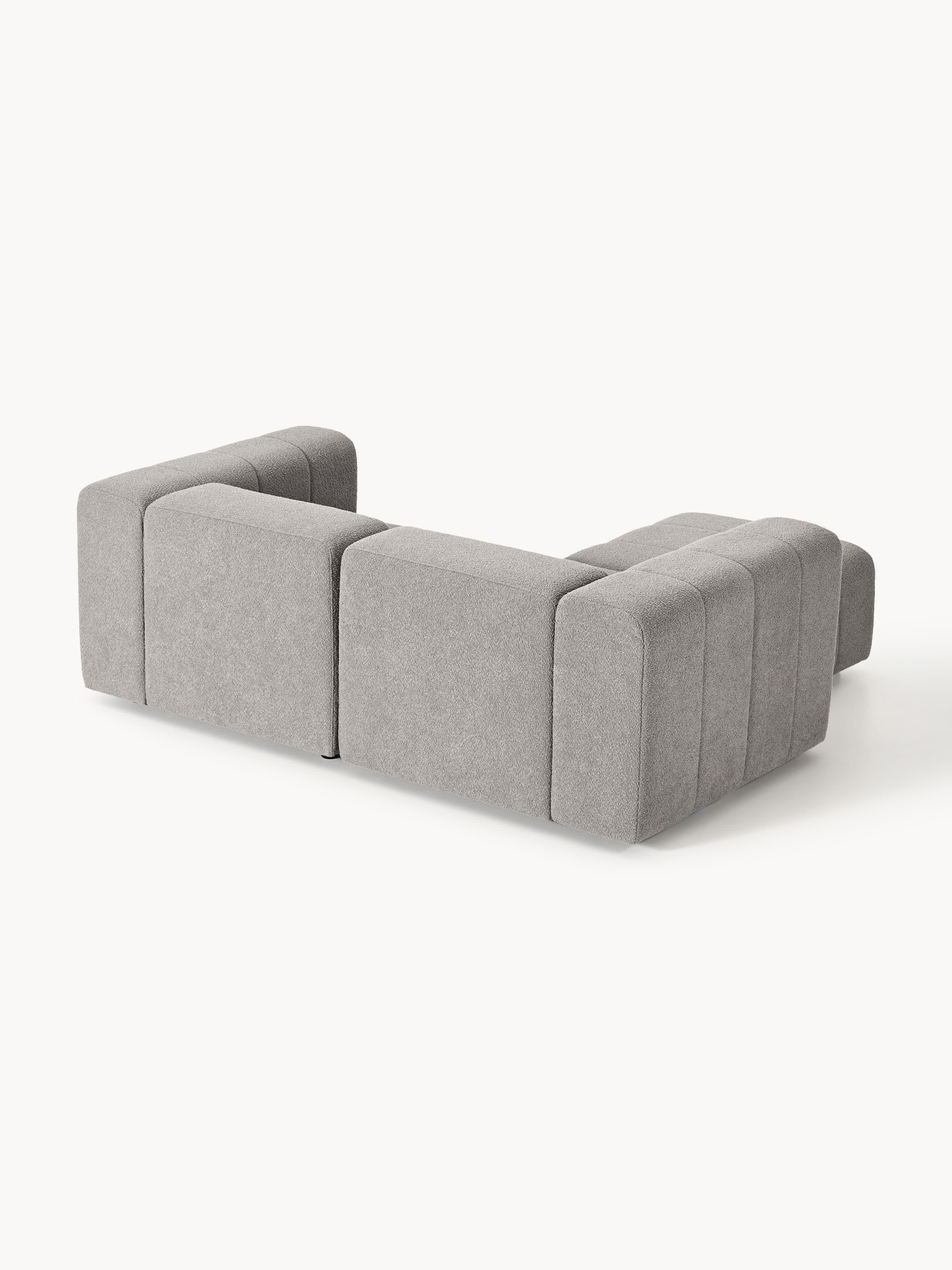 Lena Bouclé Modular Sofa (2-seater) with Ottoman (left/right)