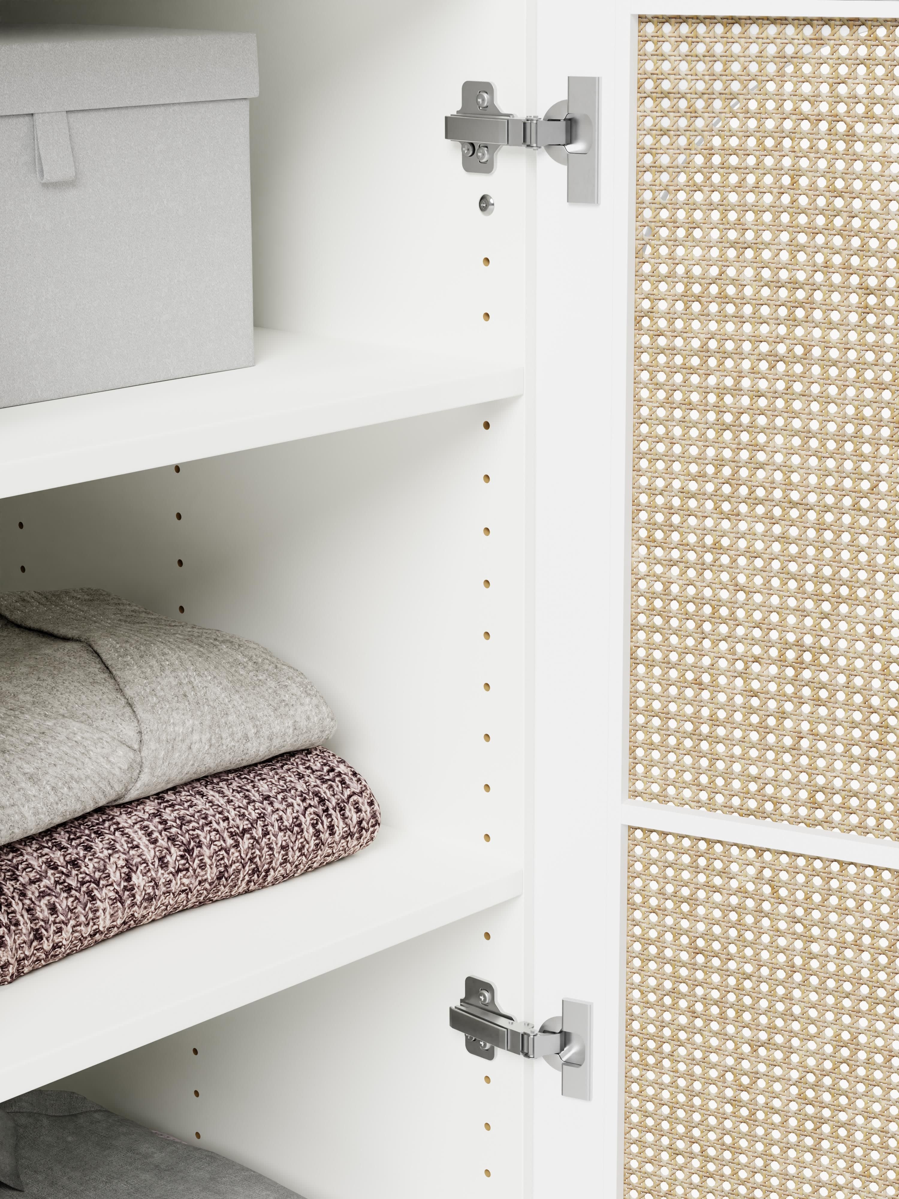 Jeanne Modular Hinged Door Wardrobe, 50 cm Wide, in various sizes