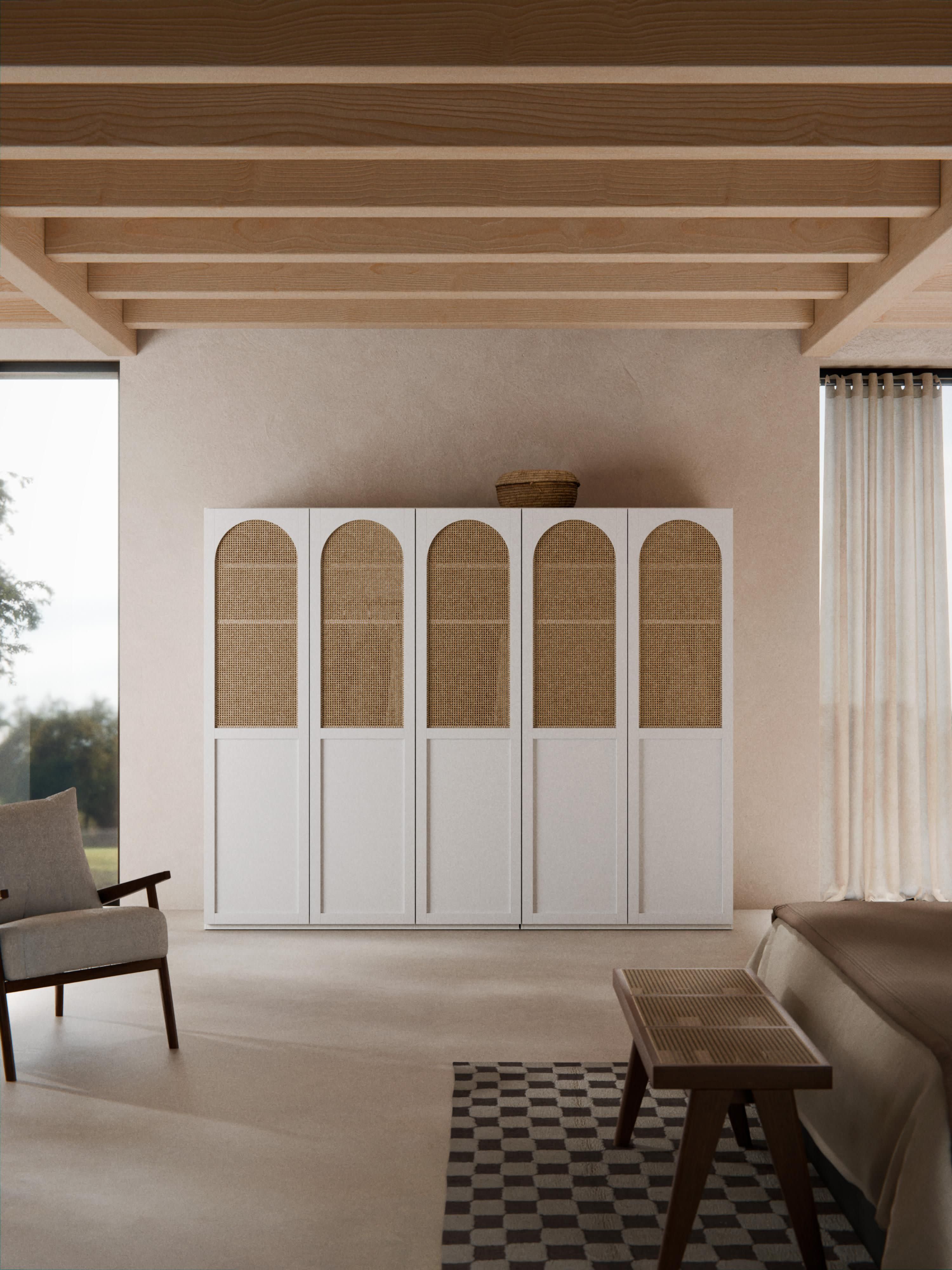 Jeanne Modular Hinged Door Wardrobe, 50 cm Wide, in various sizes