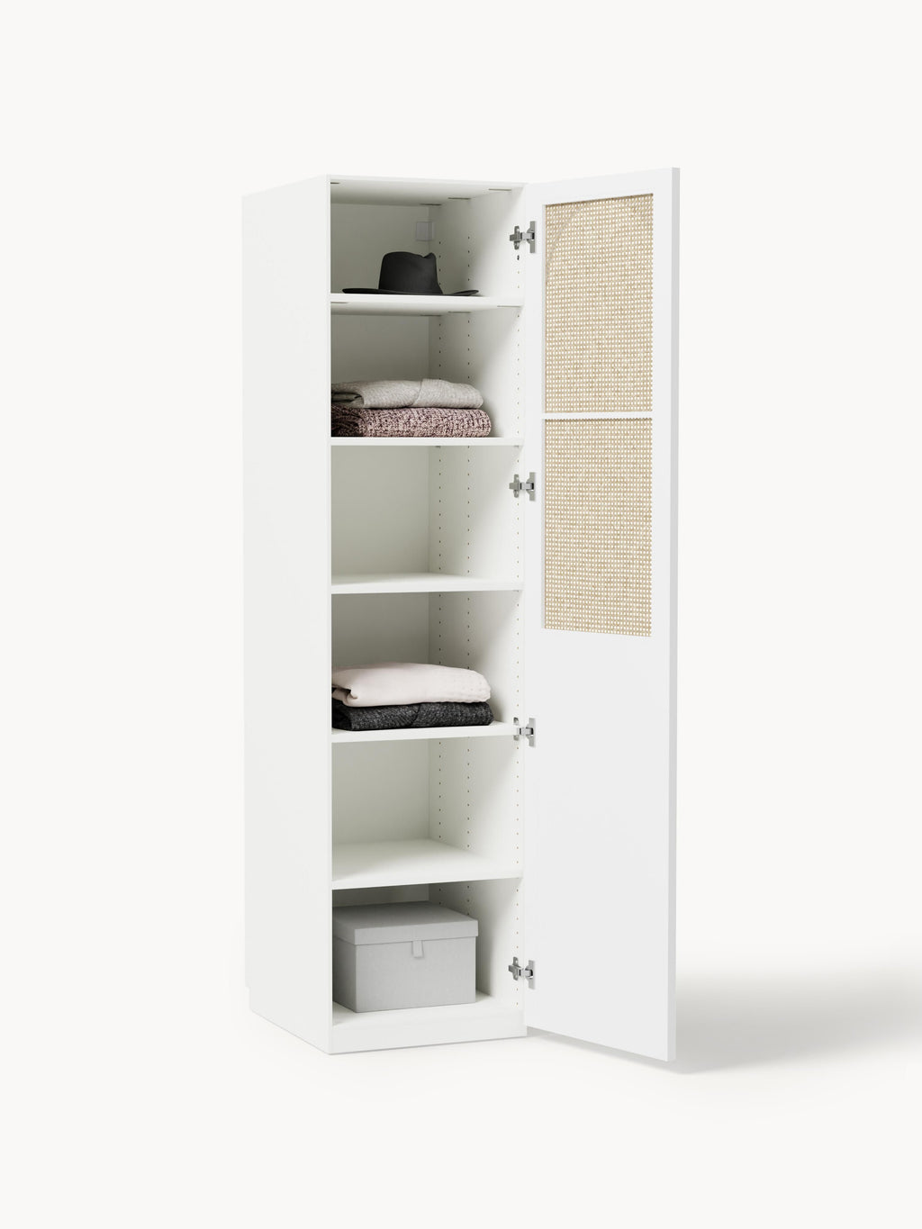 Jeanne Modular Hinged Door Wardrobe, 50 cm Wide, in various sizes