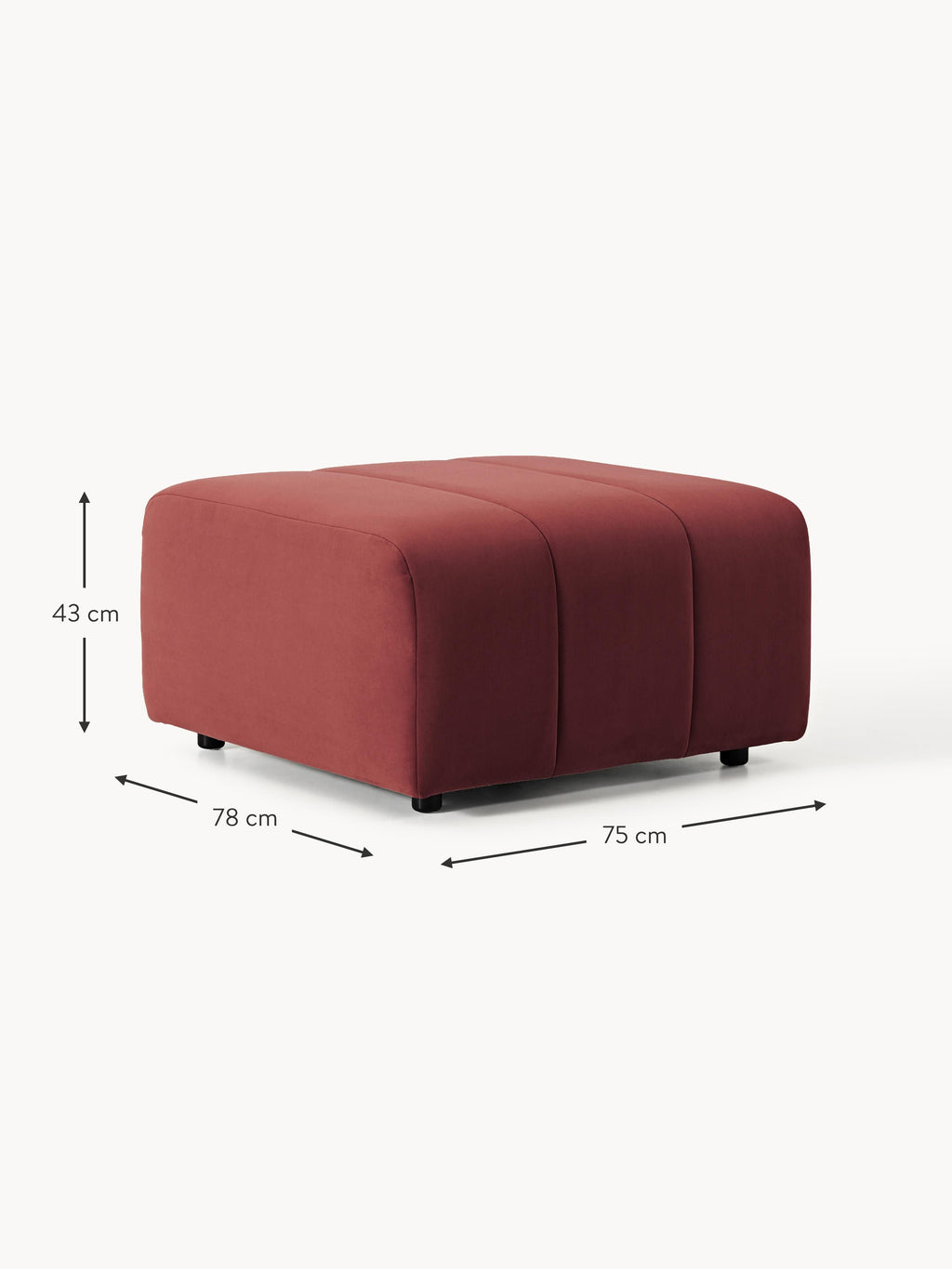 Lena Velvet Ottoman