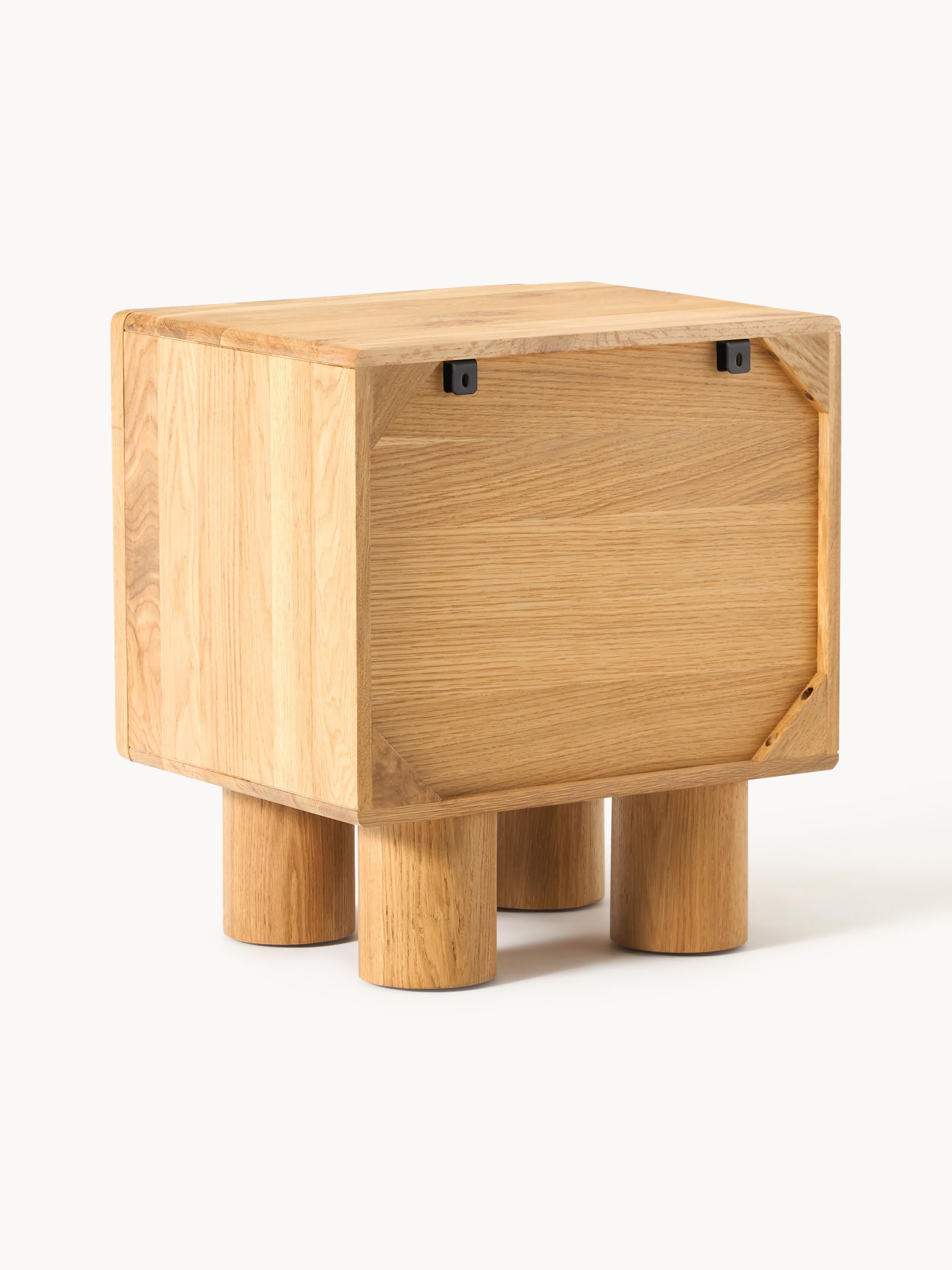 Cadi Oak Wood Bedside Table