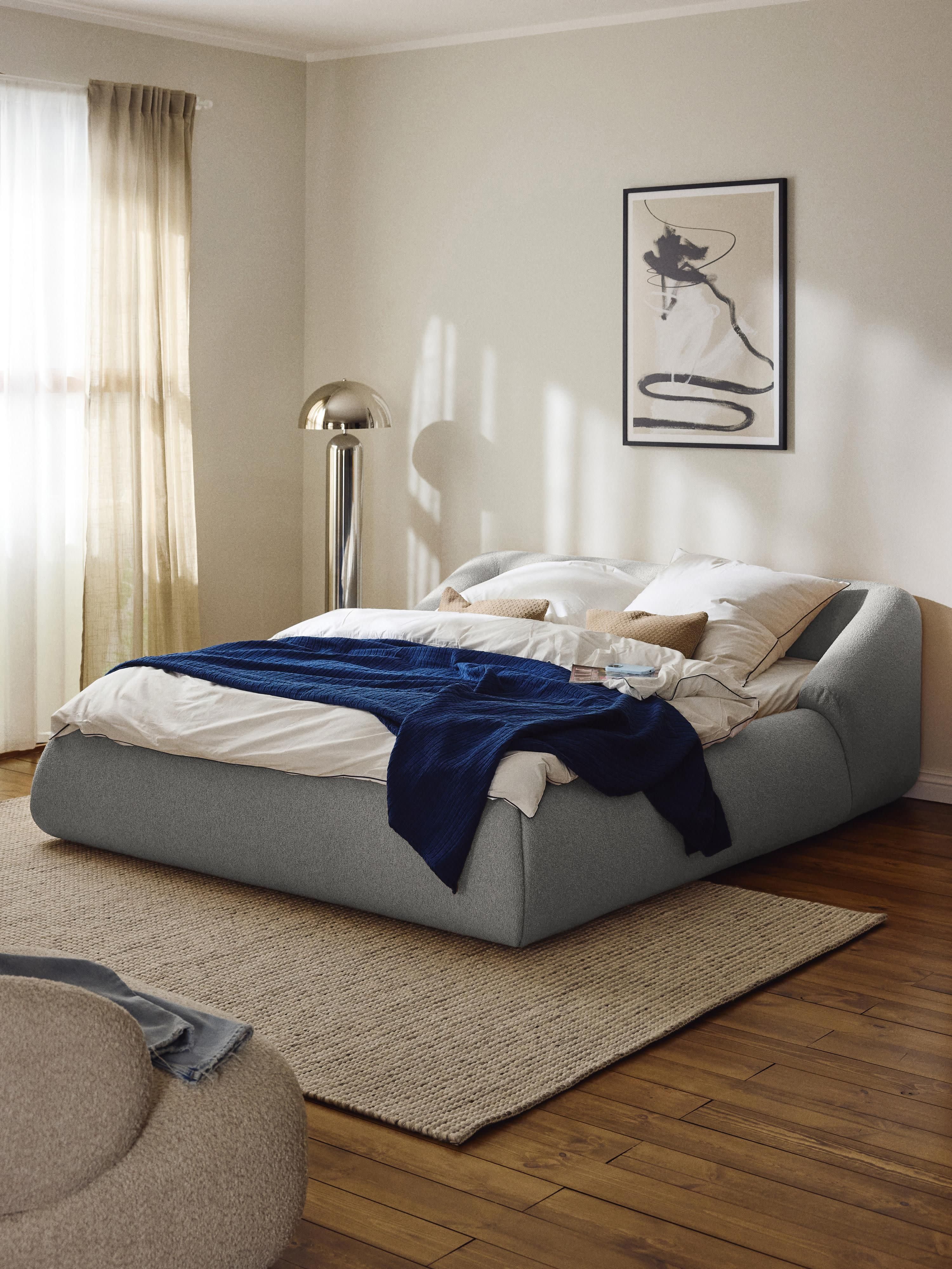 Sofia Upholstered Bouclé Bed