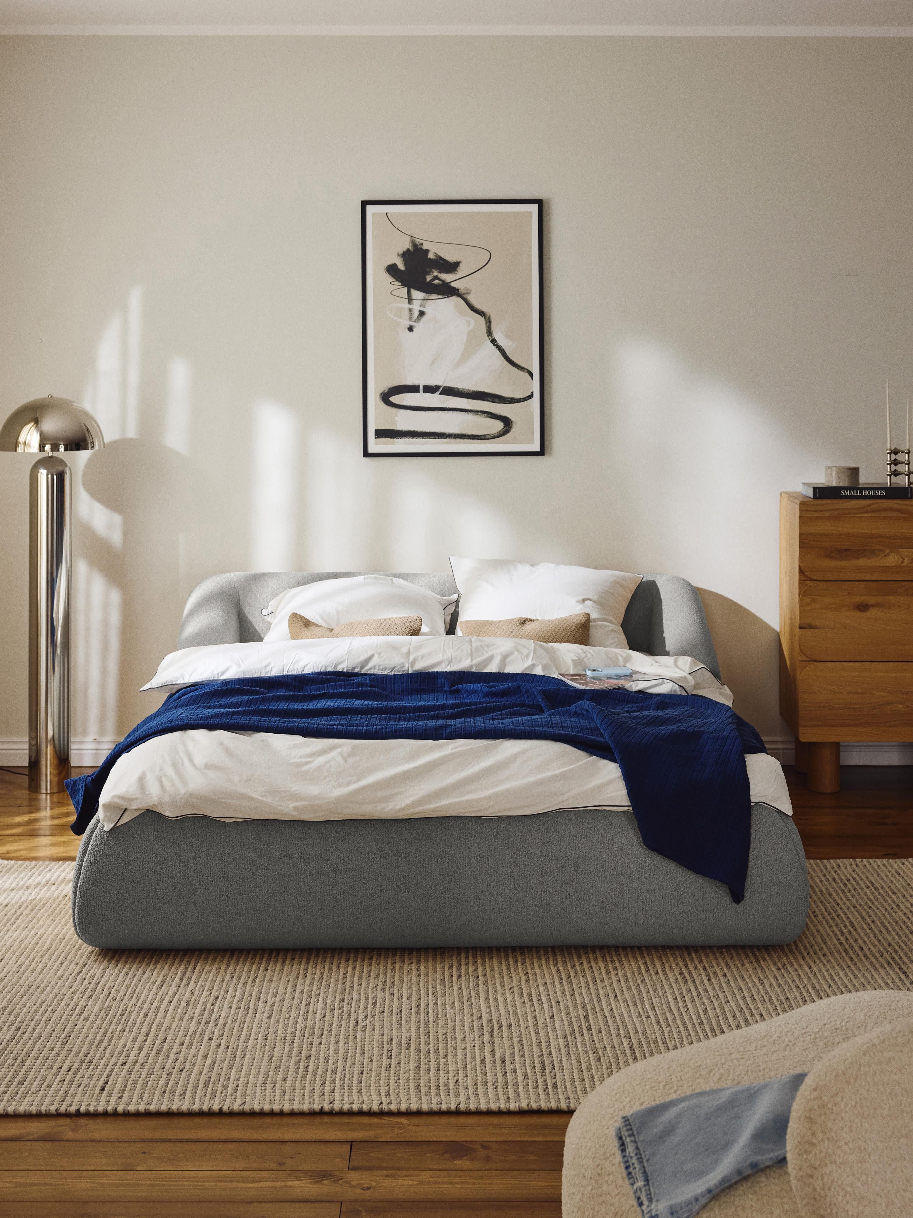 Sofia Upholstered Bouclé Bed