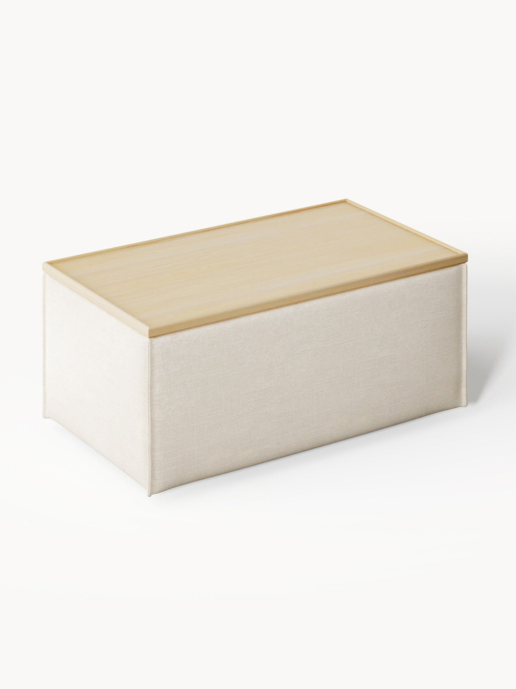 Lennon Linen Blend Ottoman with Storage
