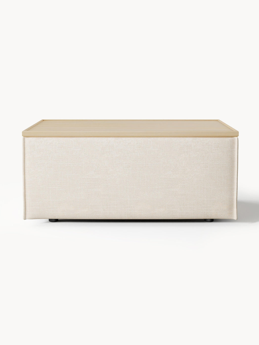 Lennon Linen Blend Ottoman with Storage