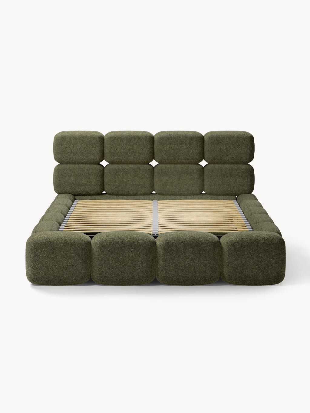 Tayla Upholstered Teddy Bouclé Bed with Storage Space