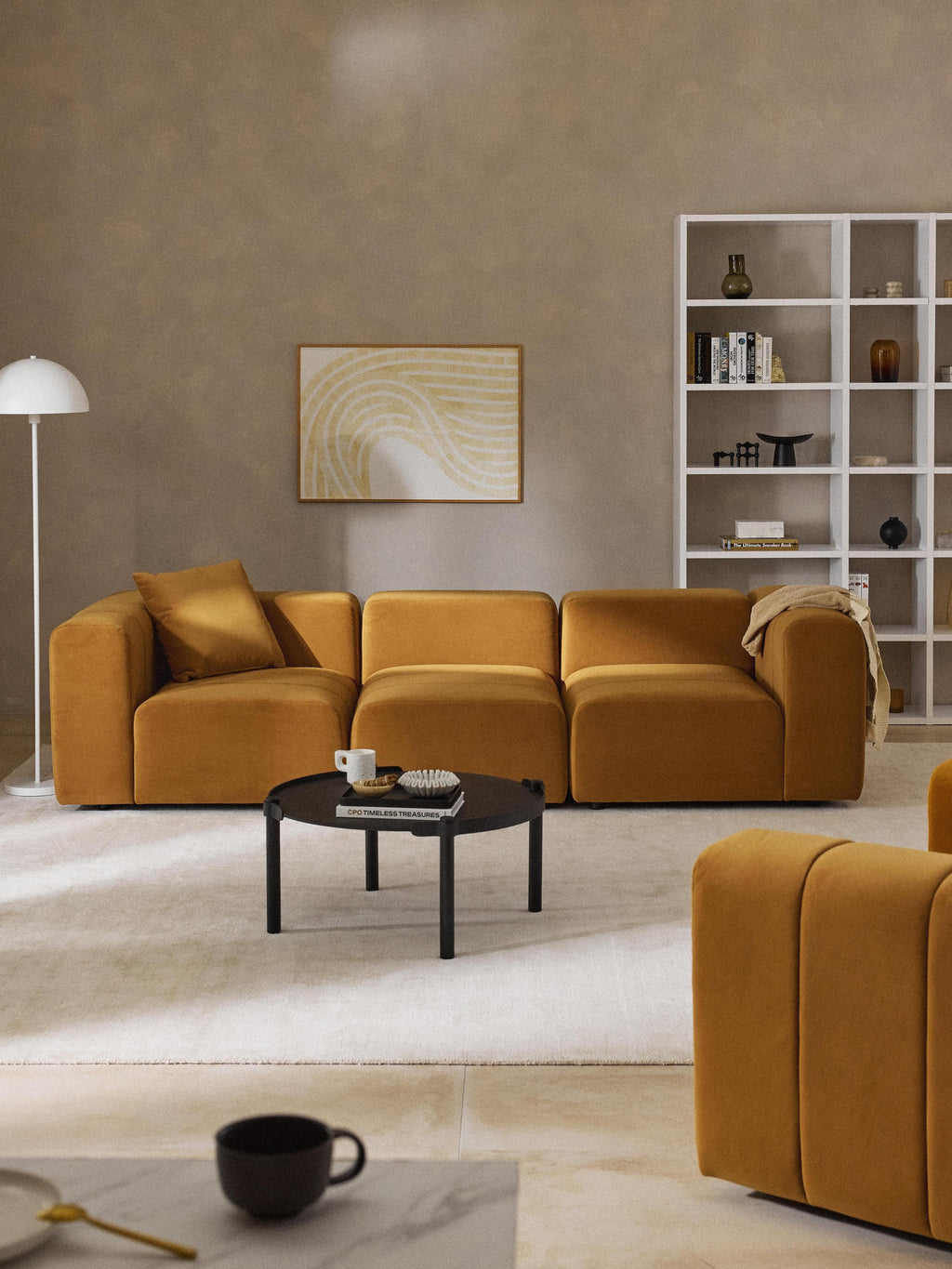 Lena Modular Velvet Sofa (4-seater)