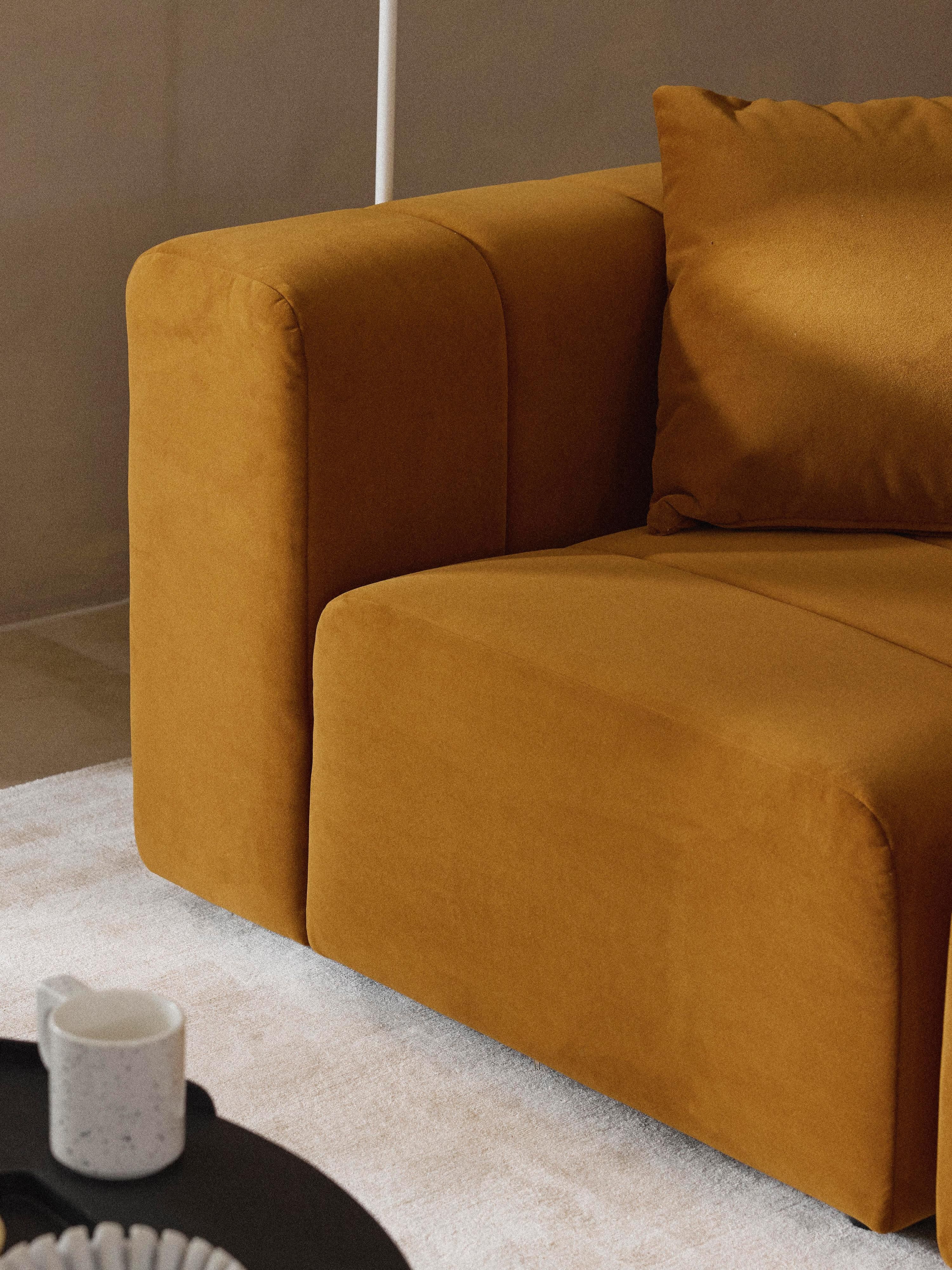 Lena Modular Velvet Sofa (4-seater)