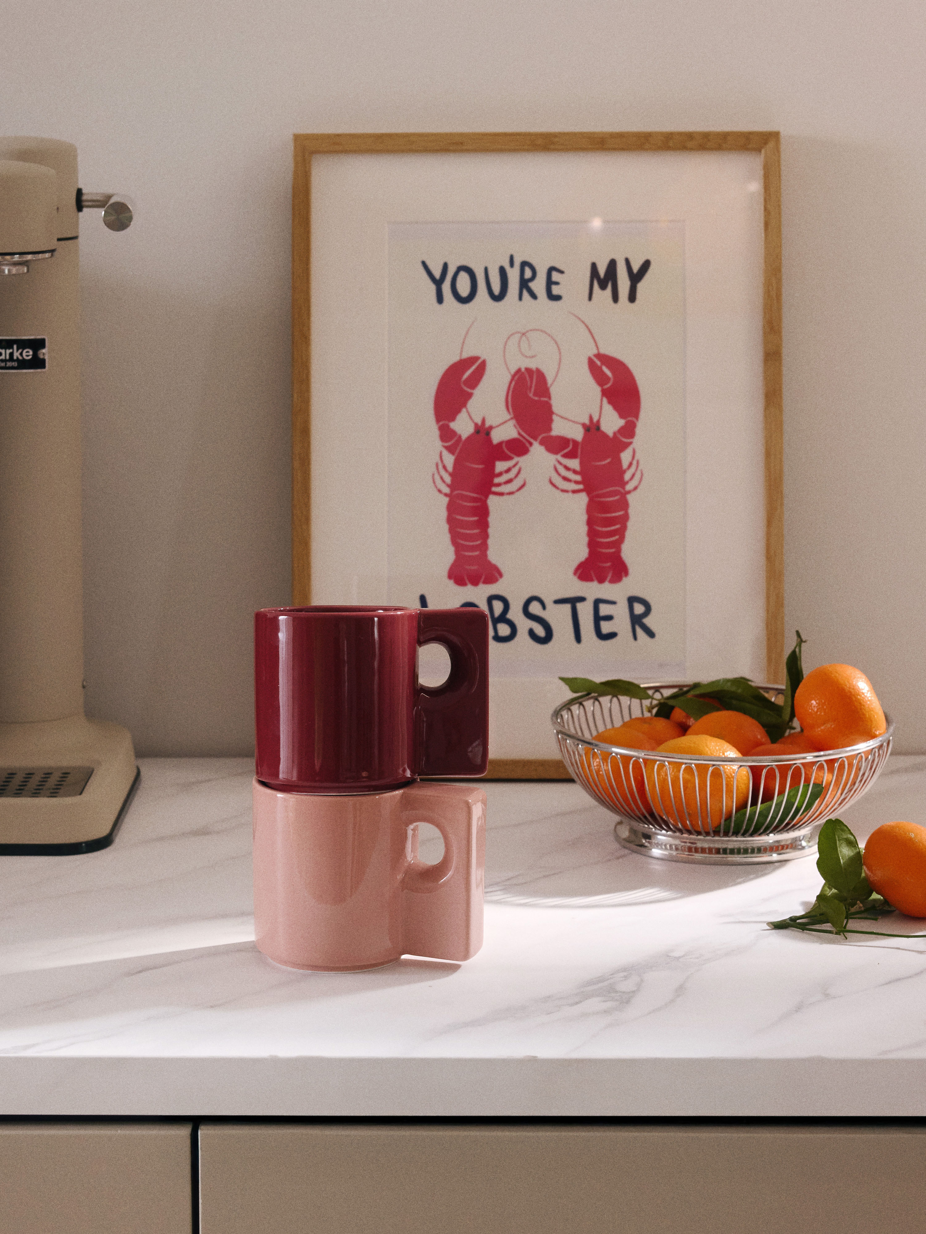 Keira Porcelain Mugs, Set of 2