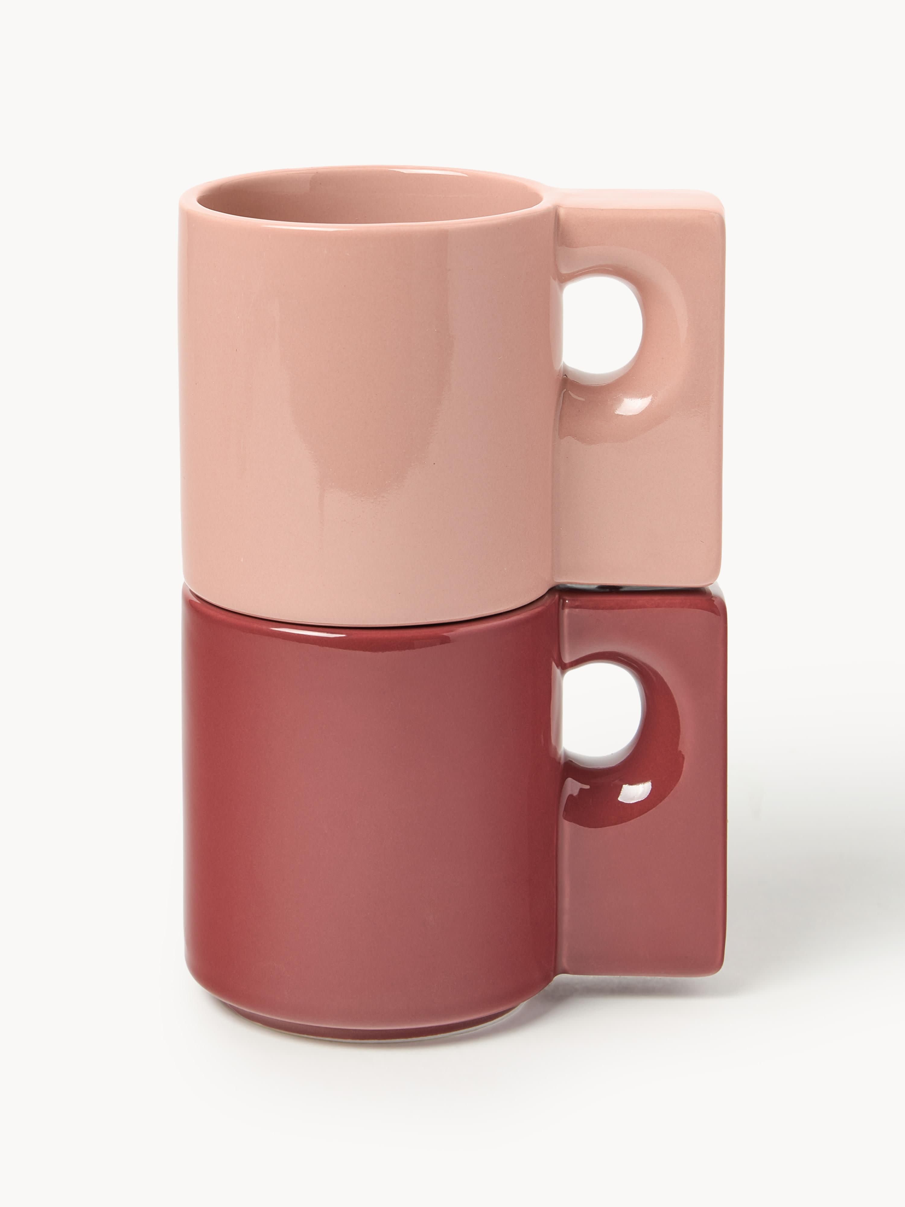 Keira Porcelain Mugs, Set of 2