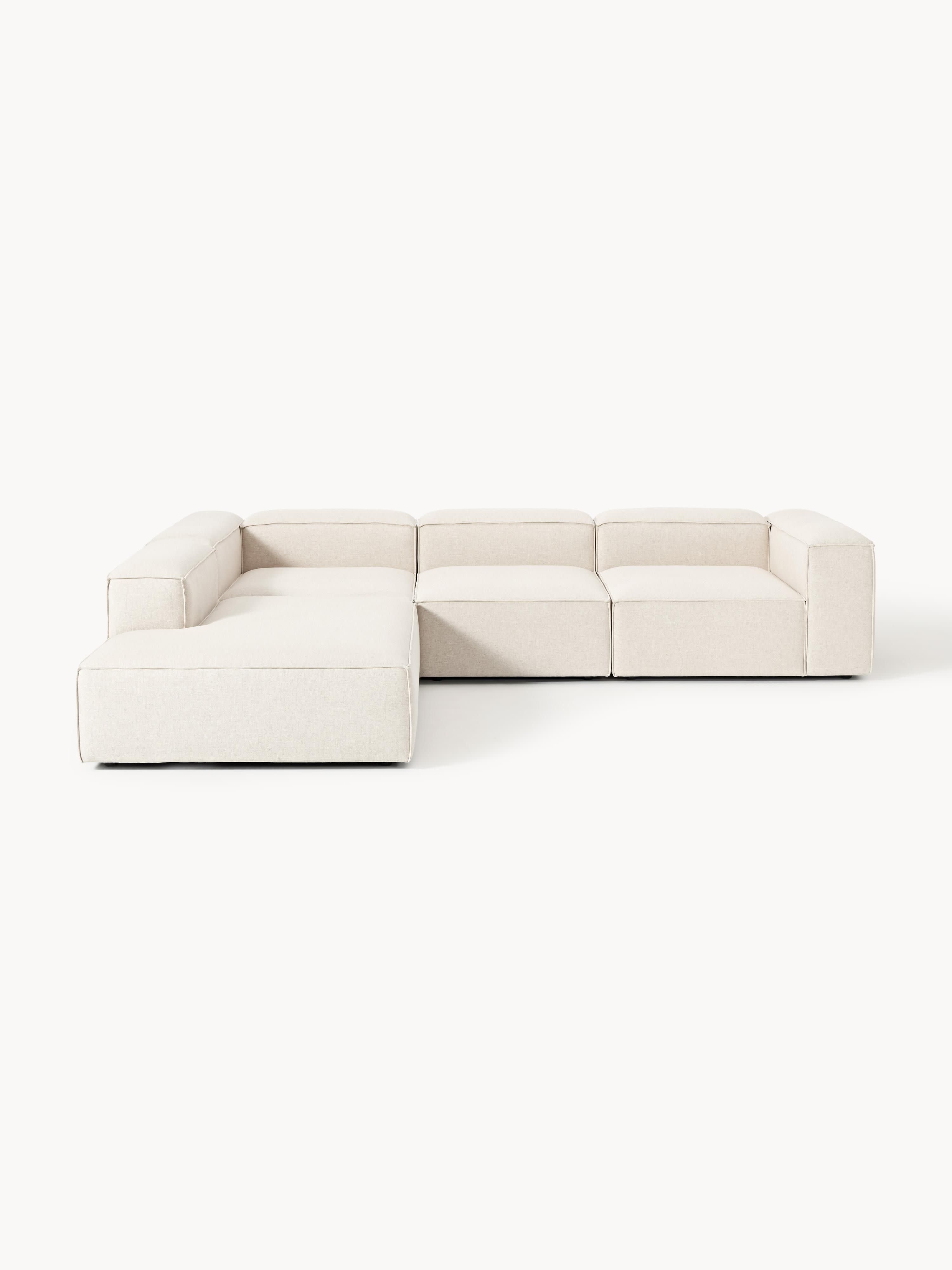 Lennon Linen Blend Modular Corner Sofa (4-seater)