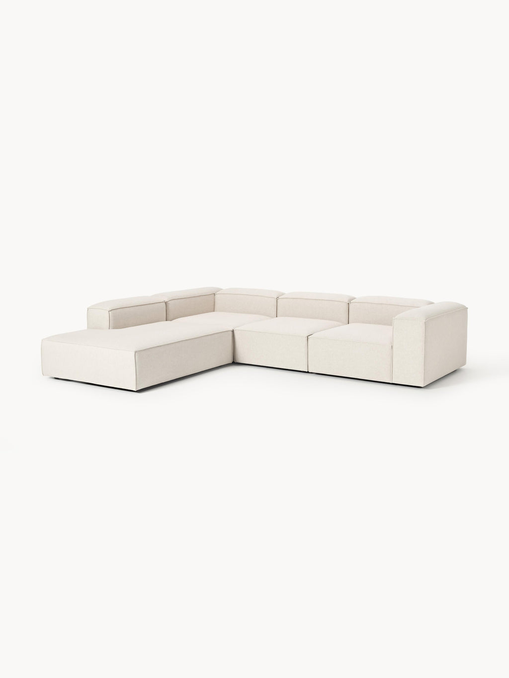 Lennon Linen Blend Modular Corner Sofa (4-seater)