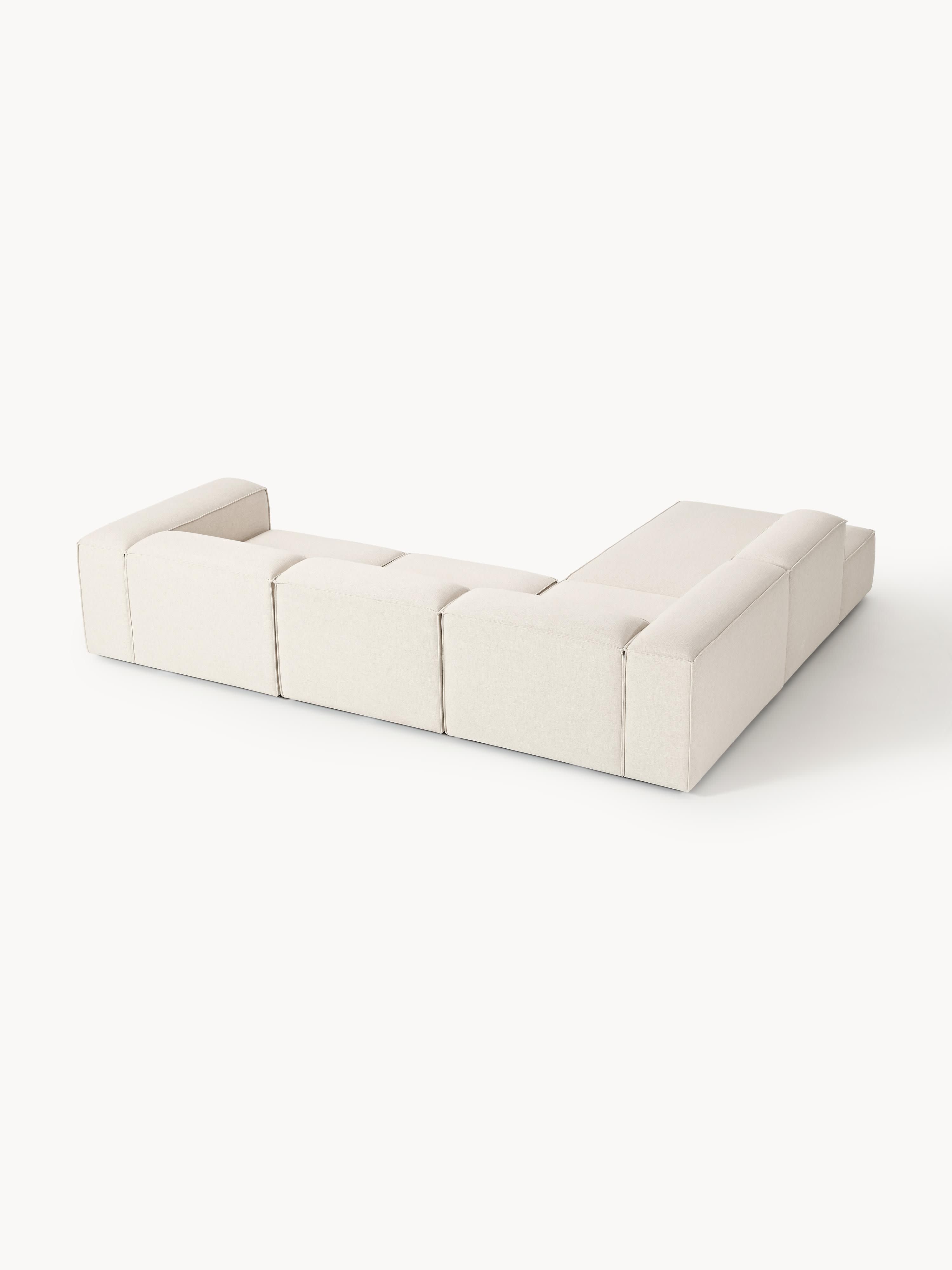 Lennon Linen Blend Modular Corner Sofa (4-seater)
