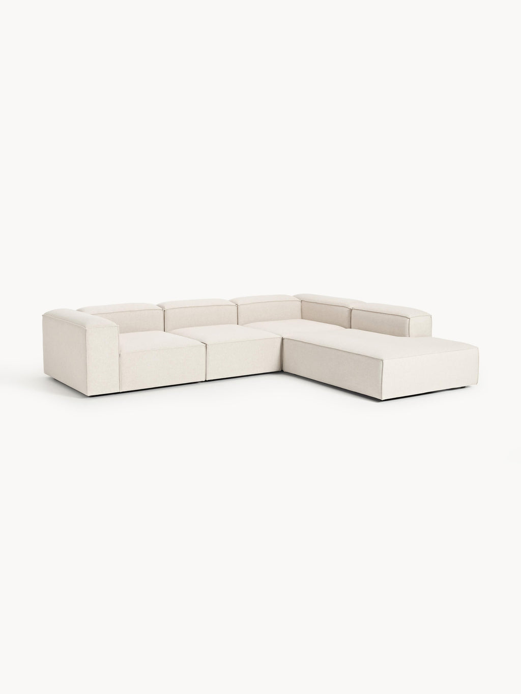 Lennon Linen Blend Modular Corner Sofa (4-seater)