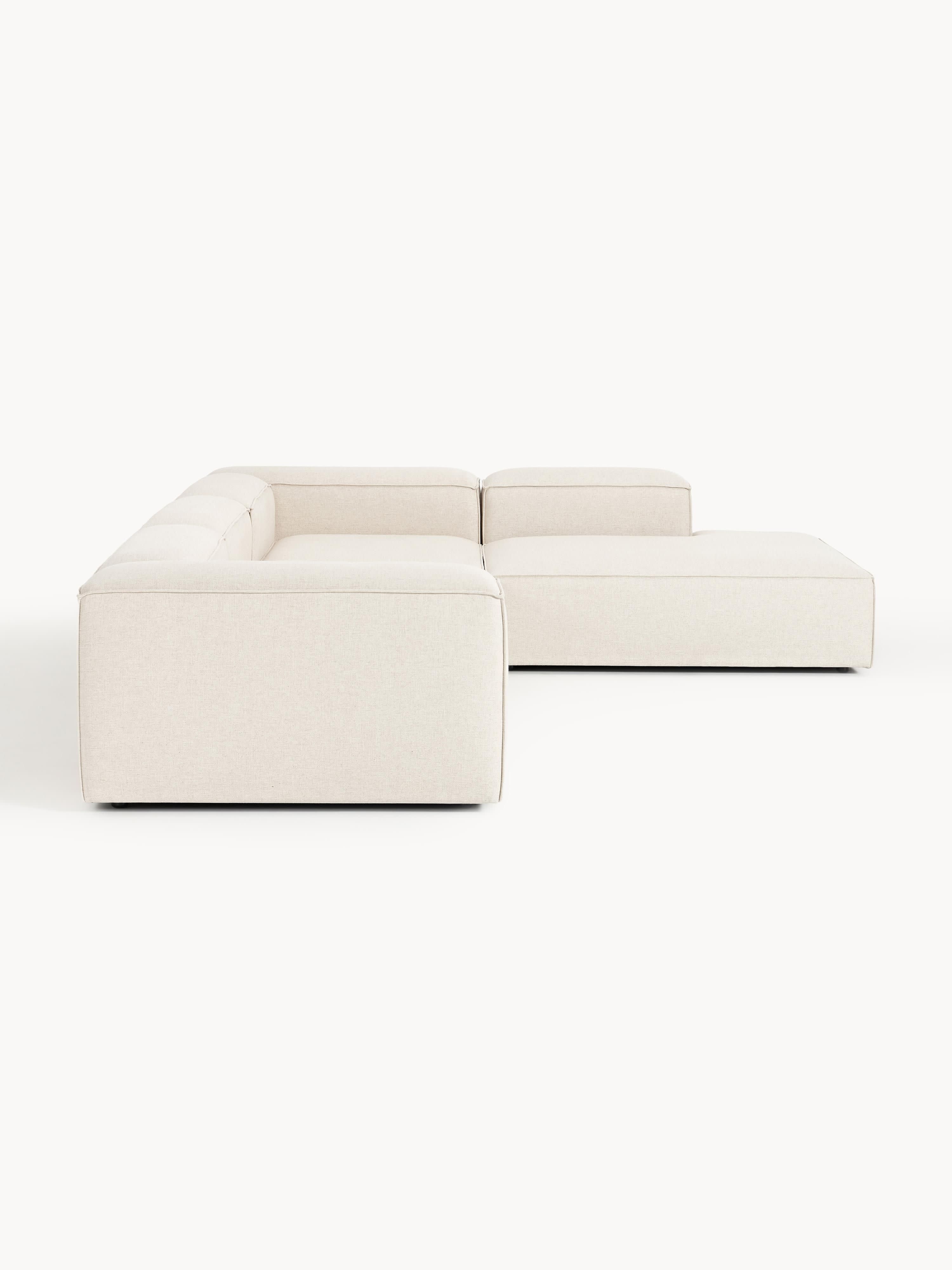 Lennon Linen Blend Modular Corner Sofa (4-seater)