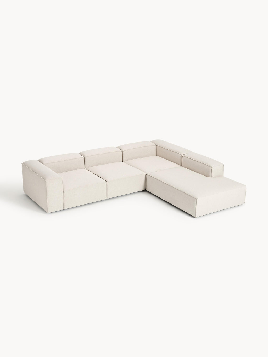Lennon Linen Blend Modular Corner Sofa (4-seater)
