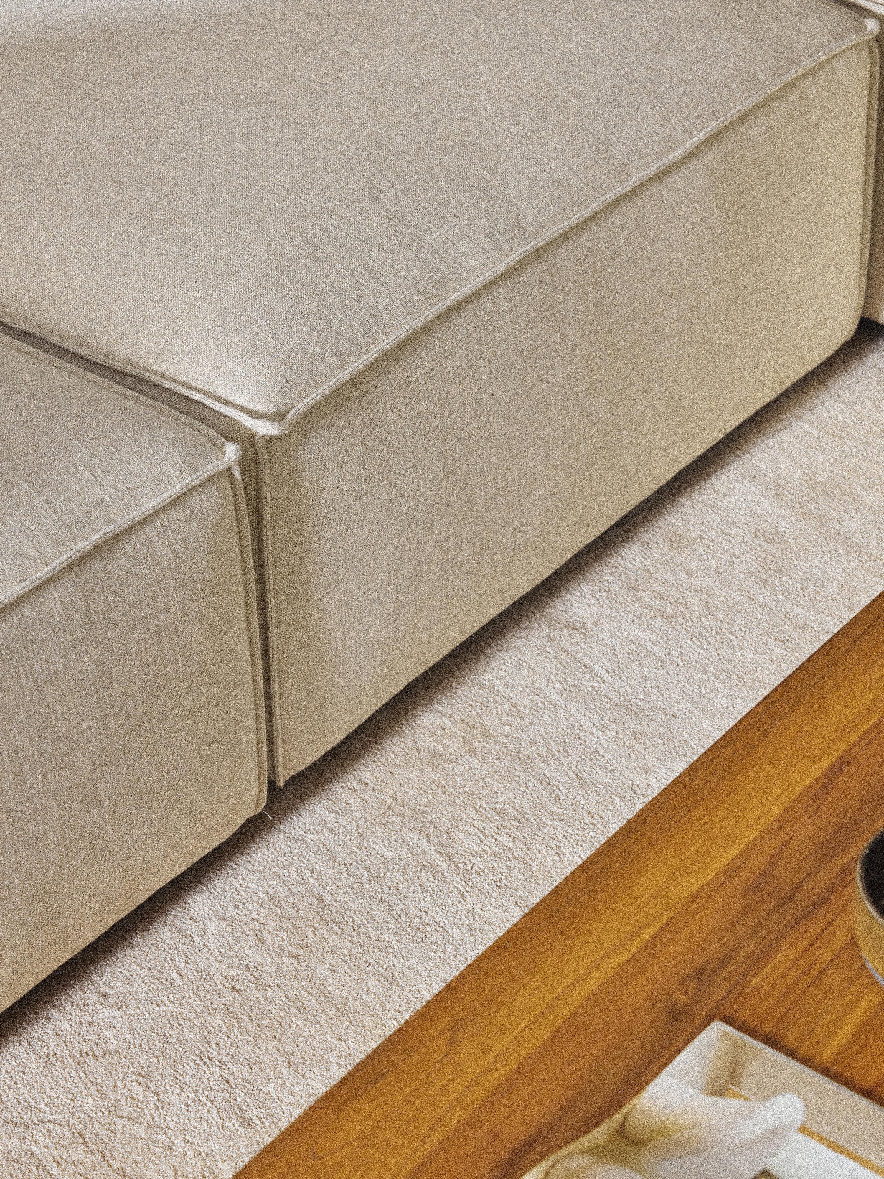 Lennon Linen Blend Modular Corner Sofa (4-seater)