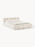Gallery image 1 - Upholstered Teddy Bouclé Bed Tayla with Storage