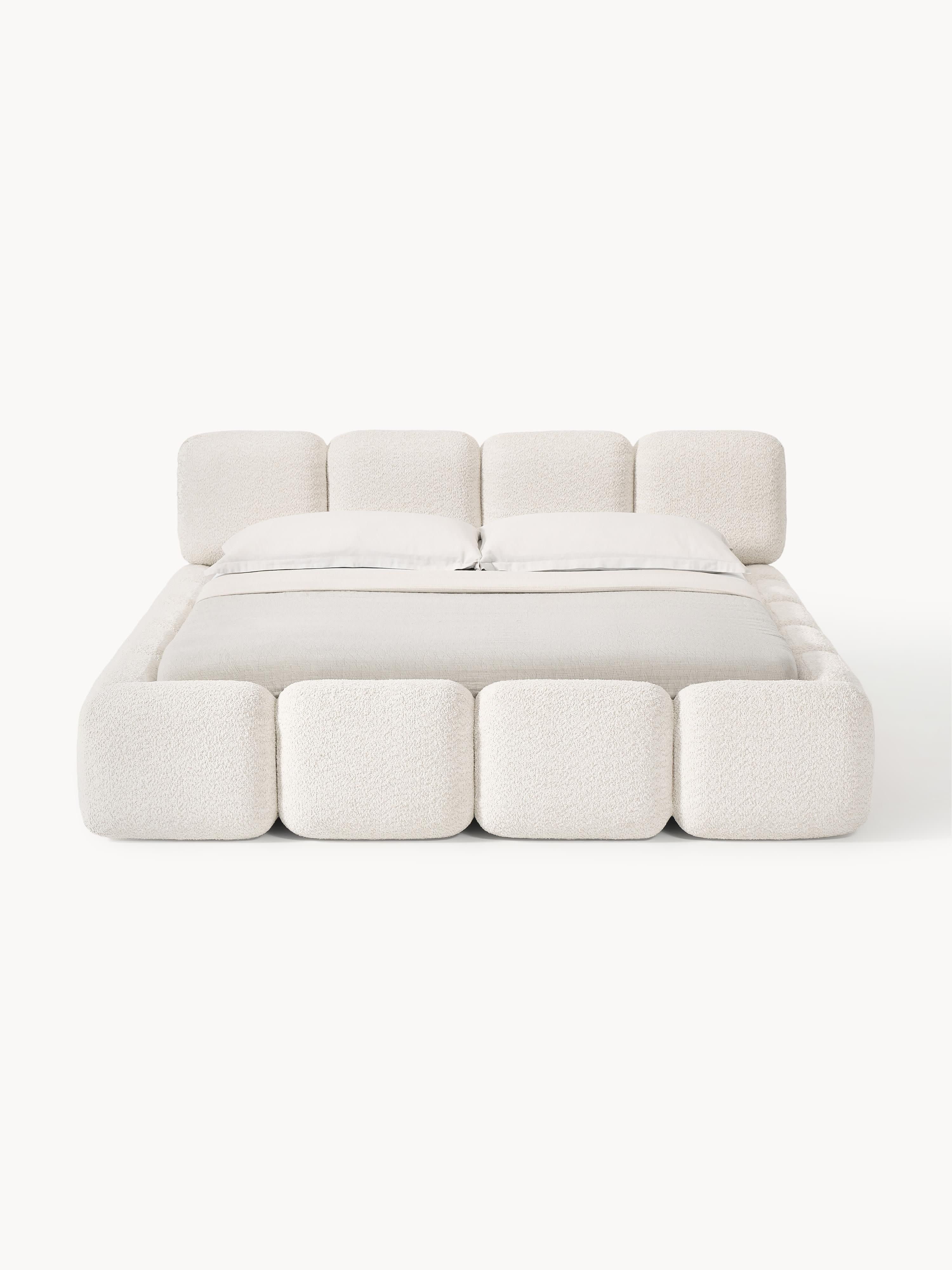 Tayla Upholstered Teddy Bouclé Bed with Storage