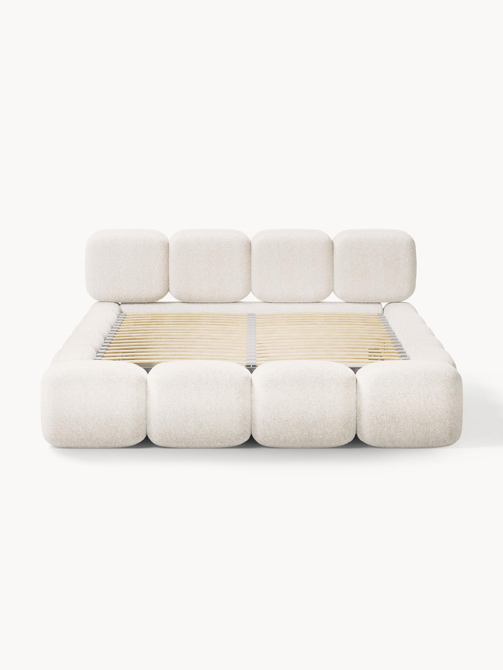 Tayla Upholstered Teddy Bouclé Bed with Storage
