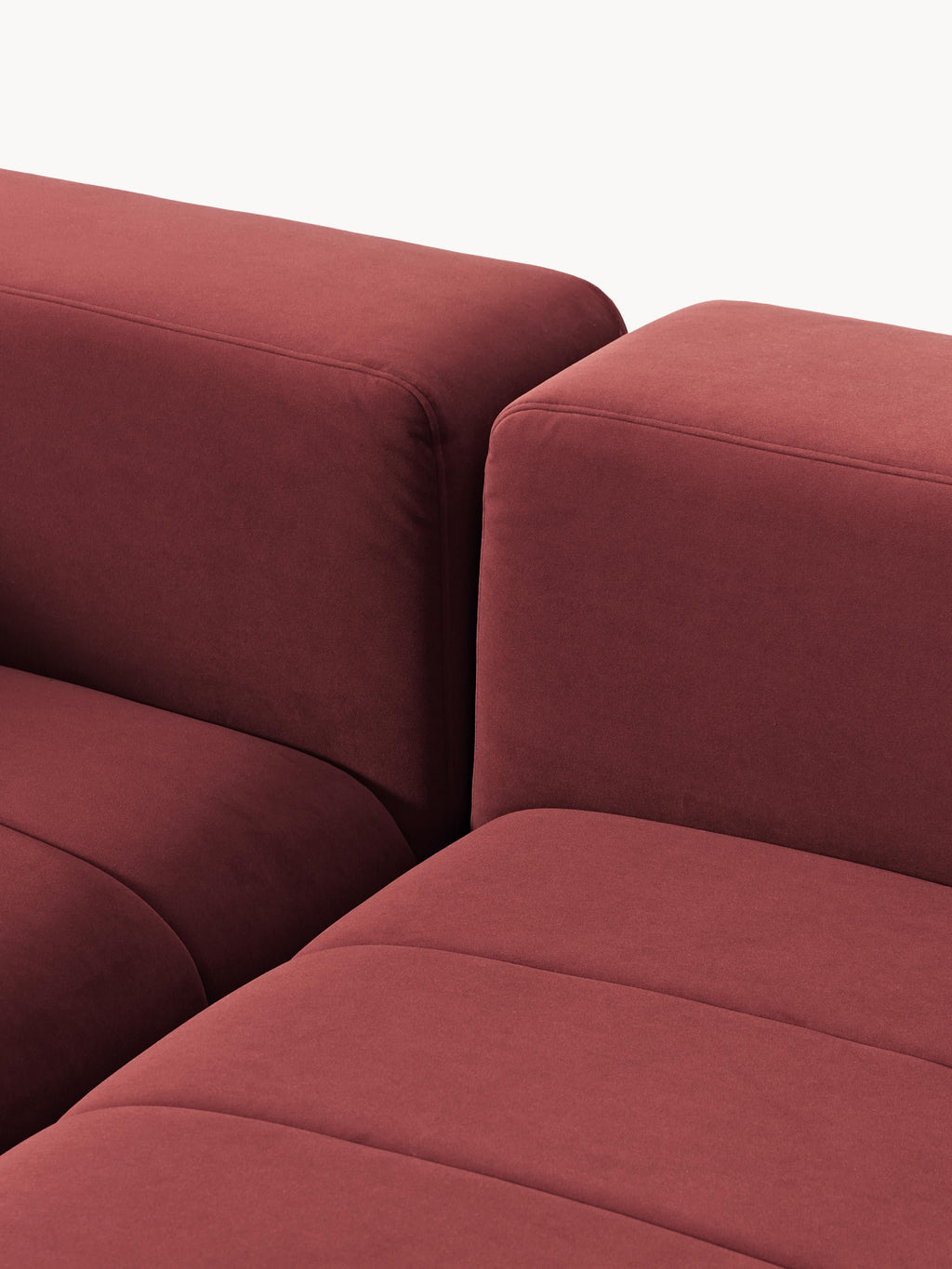 Lena Modular Velvet Sofa (4-seater) with Ottoman (left/right)