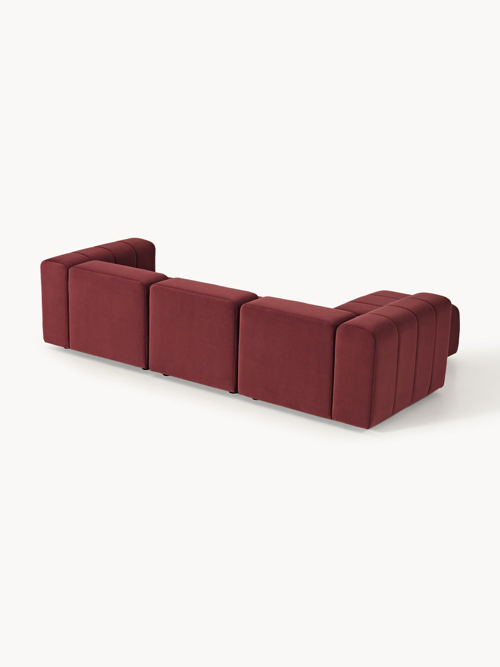 Lena Modular Velvet Sofa (4-seater) with Ottoman (left/right)