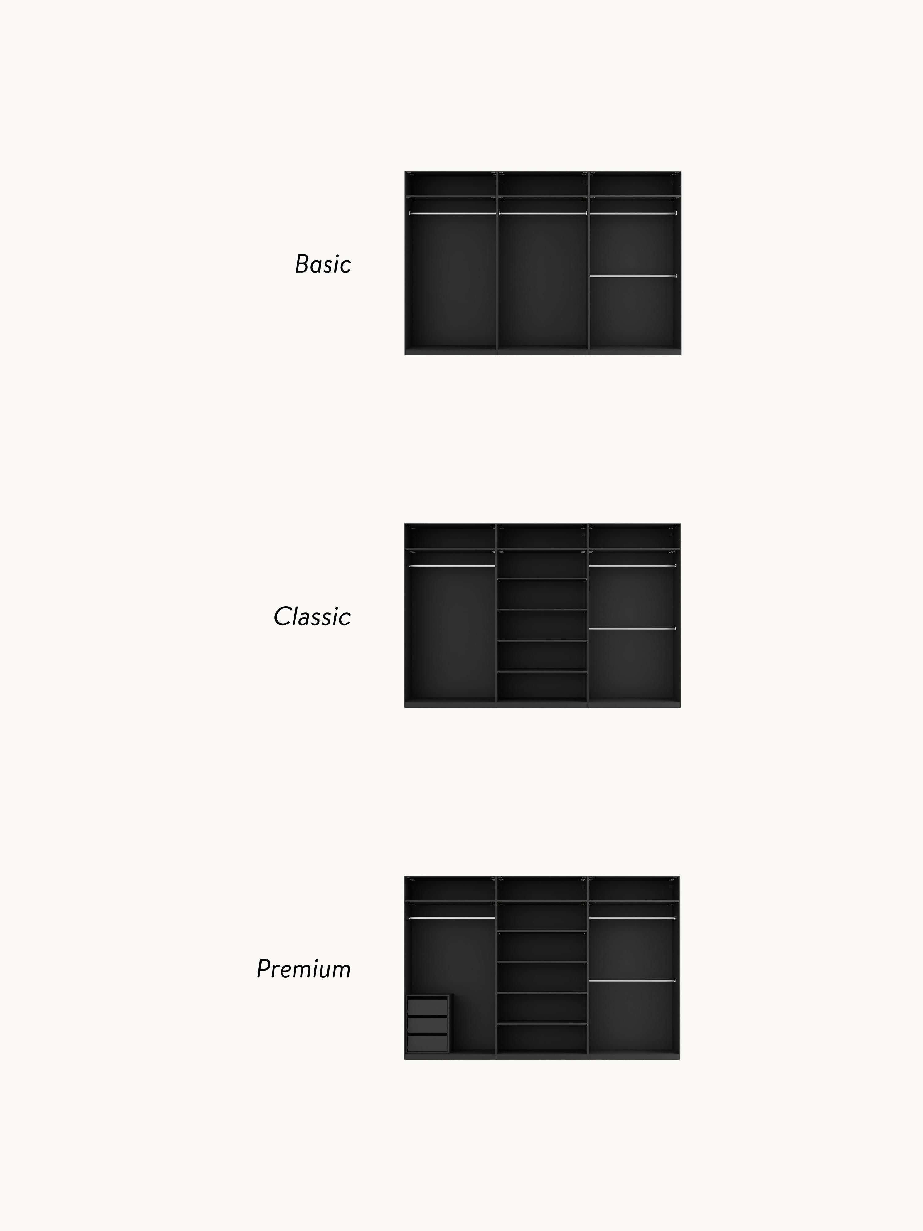 Jeanne Modular Hinged Door Wardrobe, 300 cm Wide, in various sizes