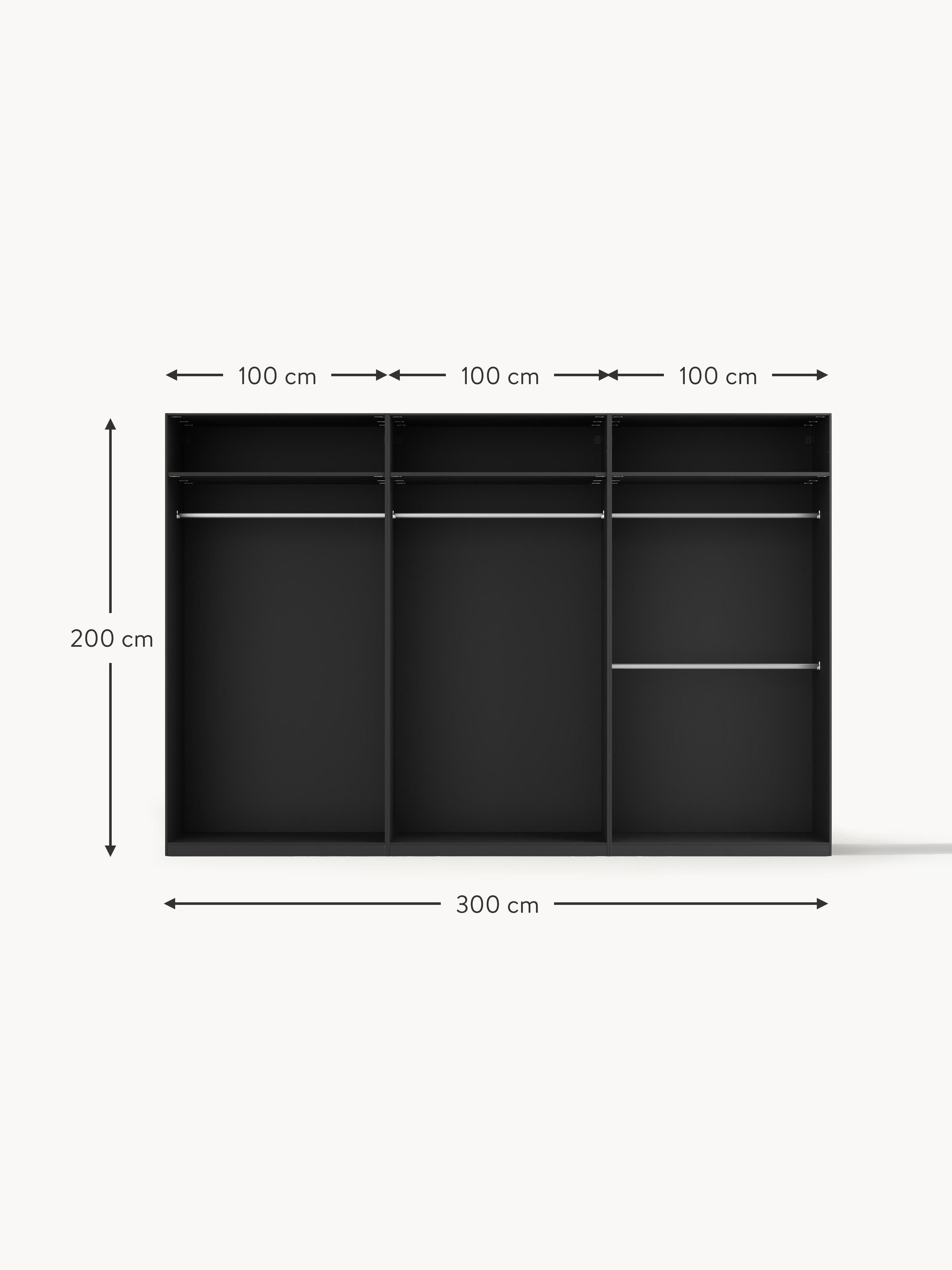 Jeanne Modular Hinged Door Wardrobe, 300 cm Wide, in various sizes