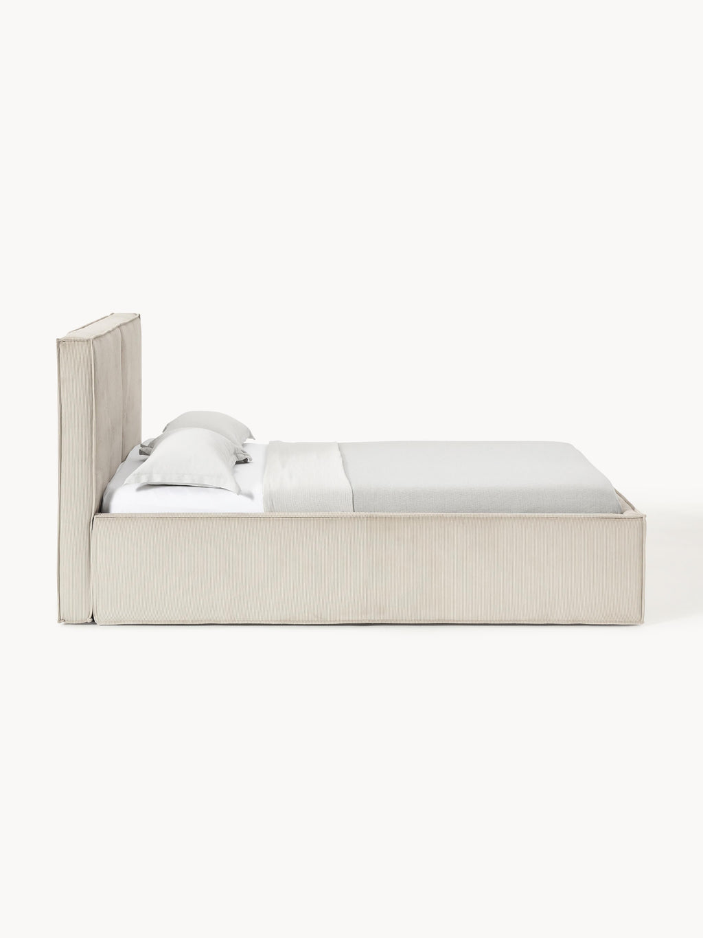 Dream Upholstered Corduroy Bed with Storage Space
