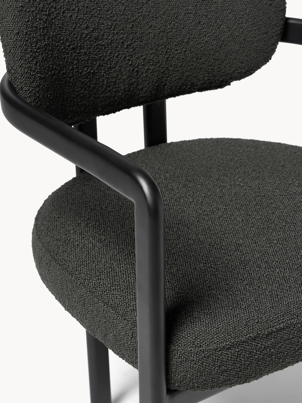 Adrien Upholstered Bouclé Dining Chair with Armrests