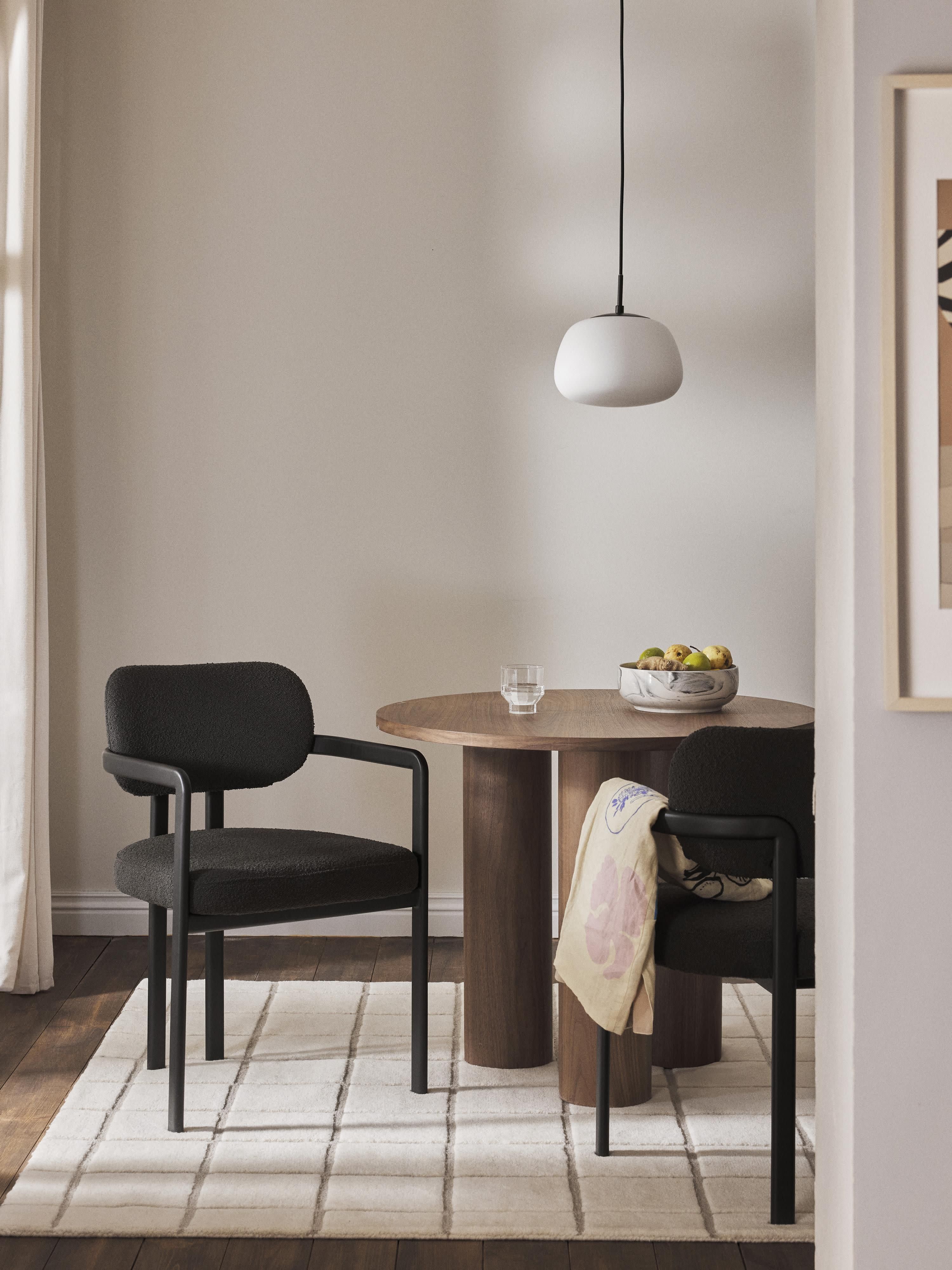Adrien Upholstered Bouclé Dining Chair with Armrests