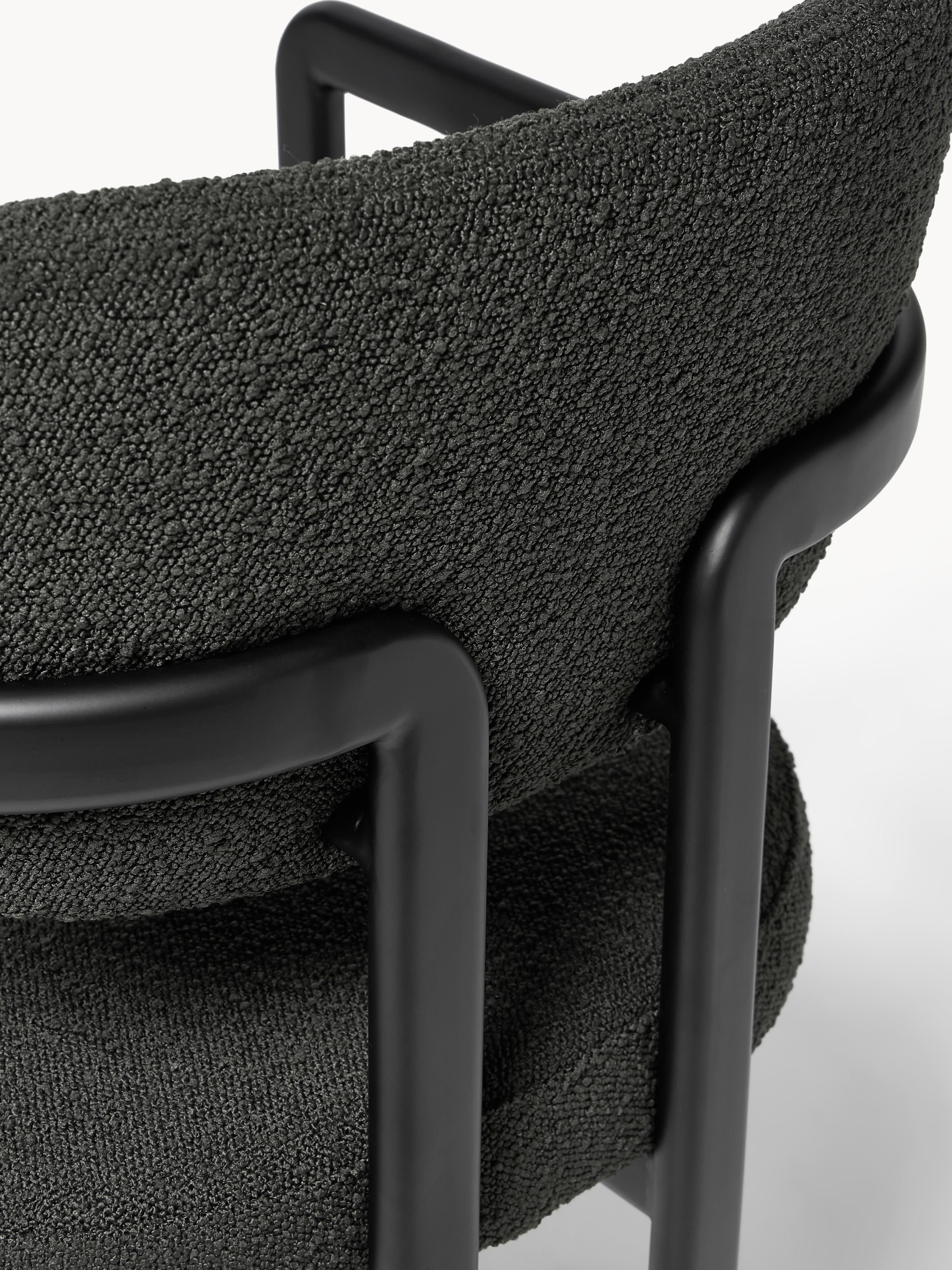 Adrien Upholstered Bouclé Dining Chair with Armrests