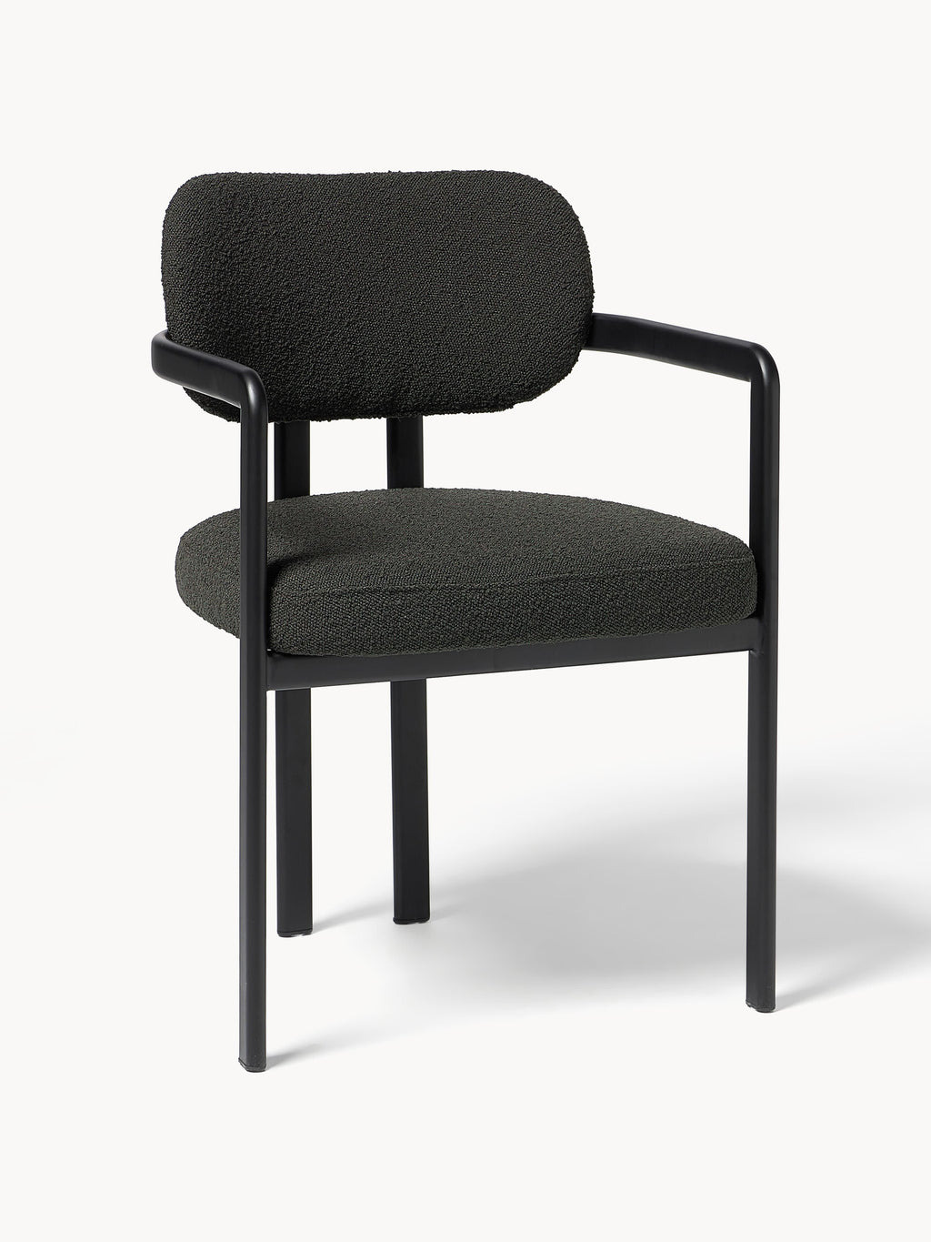 Adrien Upholstered Bouclé Dining Chair with Armrests