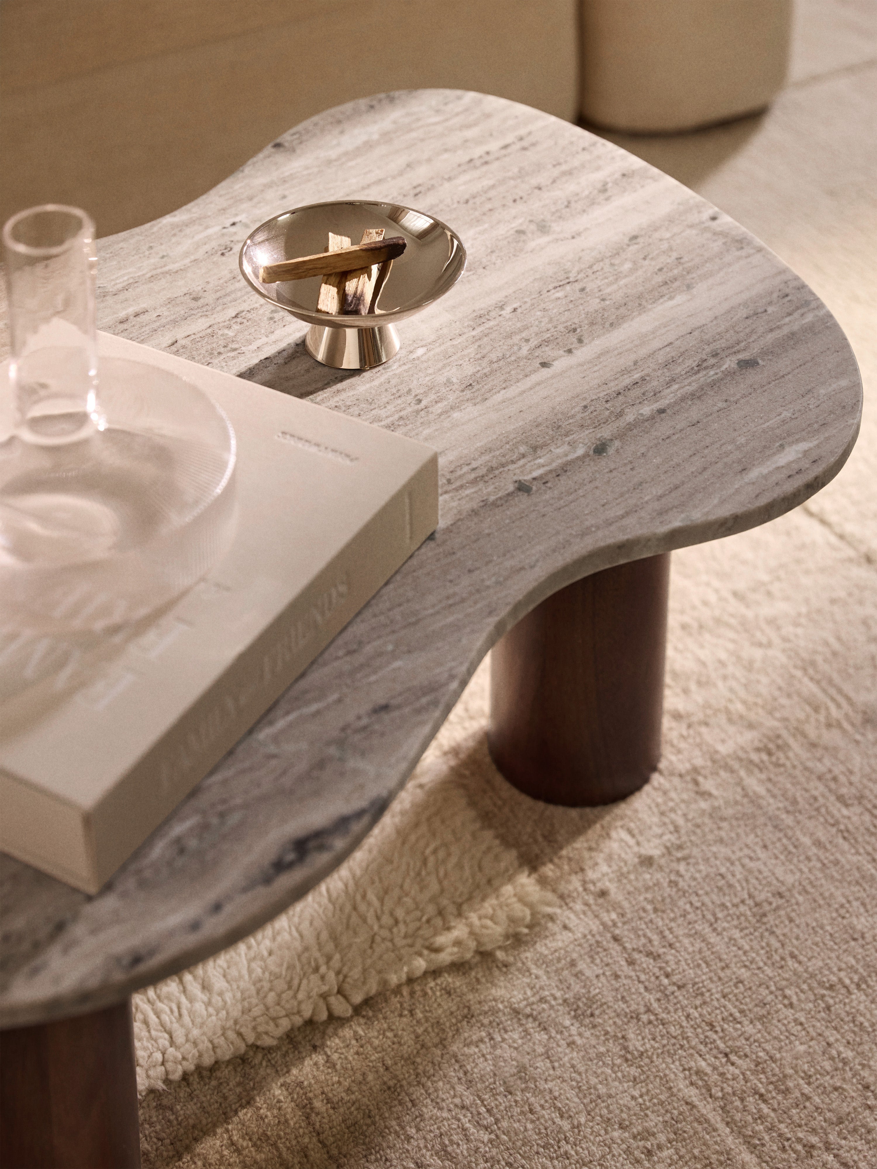 Naruto Organic-Shaped Marble Coffee Table